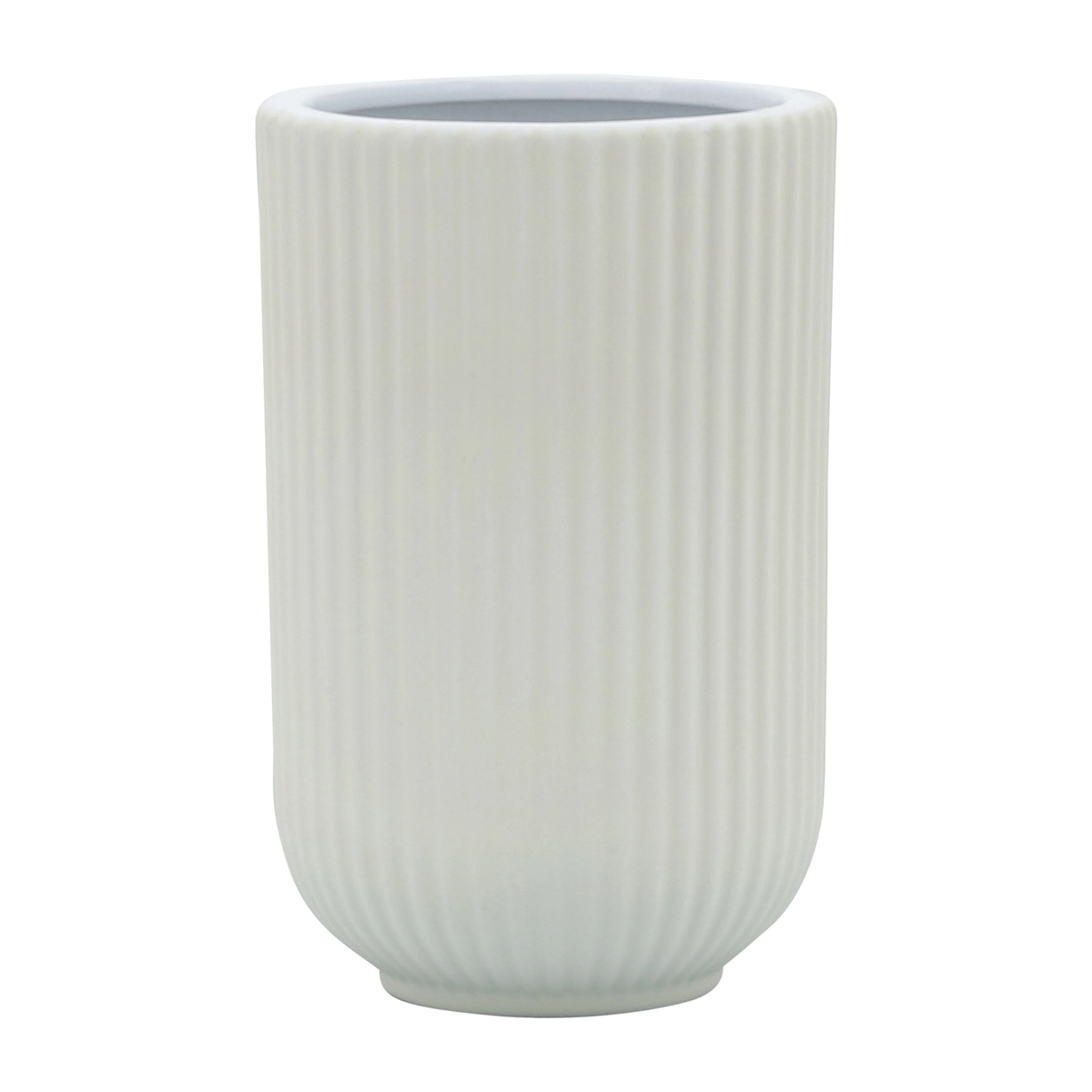17122-07 CER, 8" BIBENDUM PLANTER, DUSTY ROSE( Sagebrook Home )