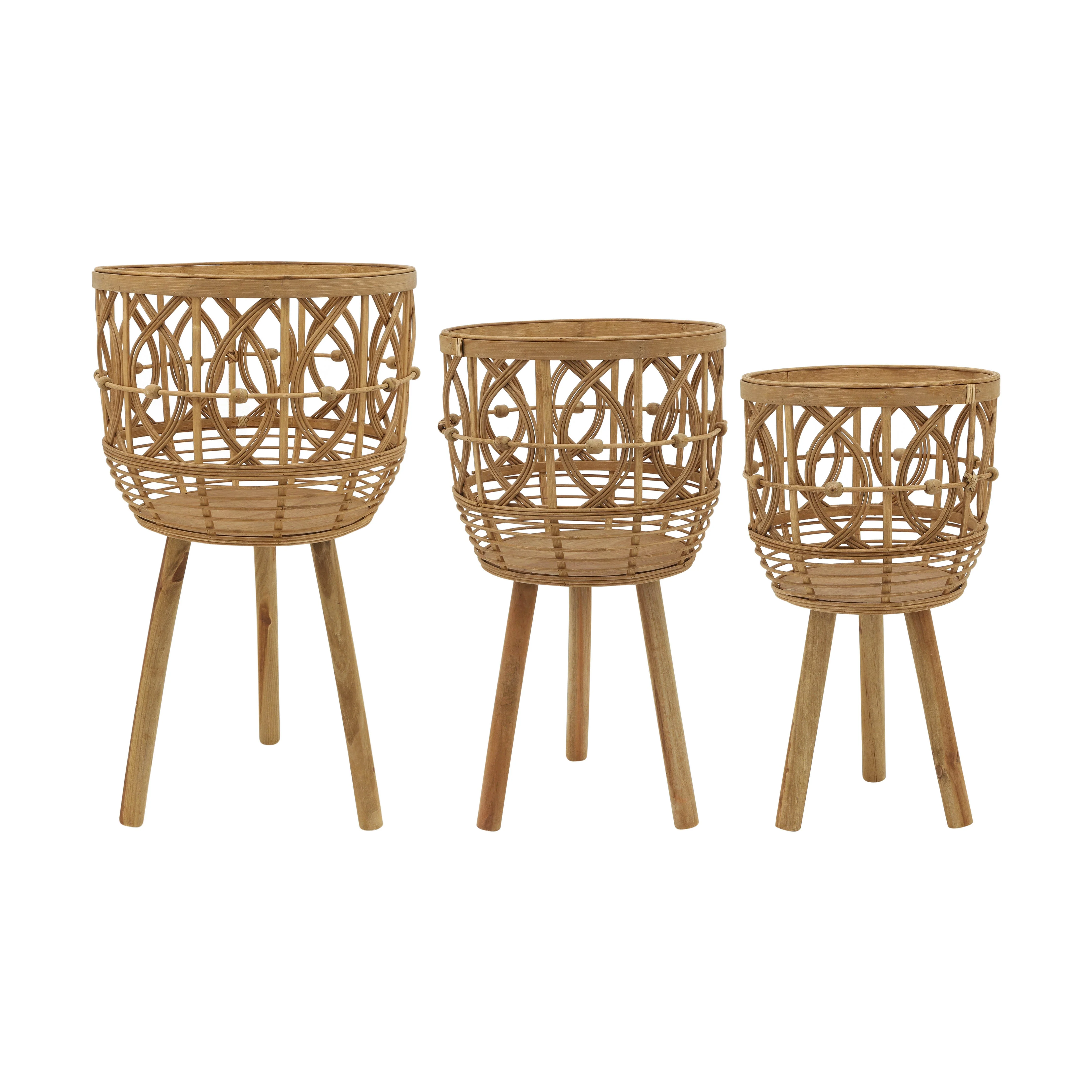 17138 S/2 Metal & Glass Accent Tables, Gold( Sagebrook Home ) - Image 3