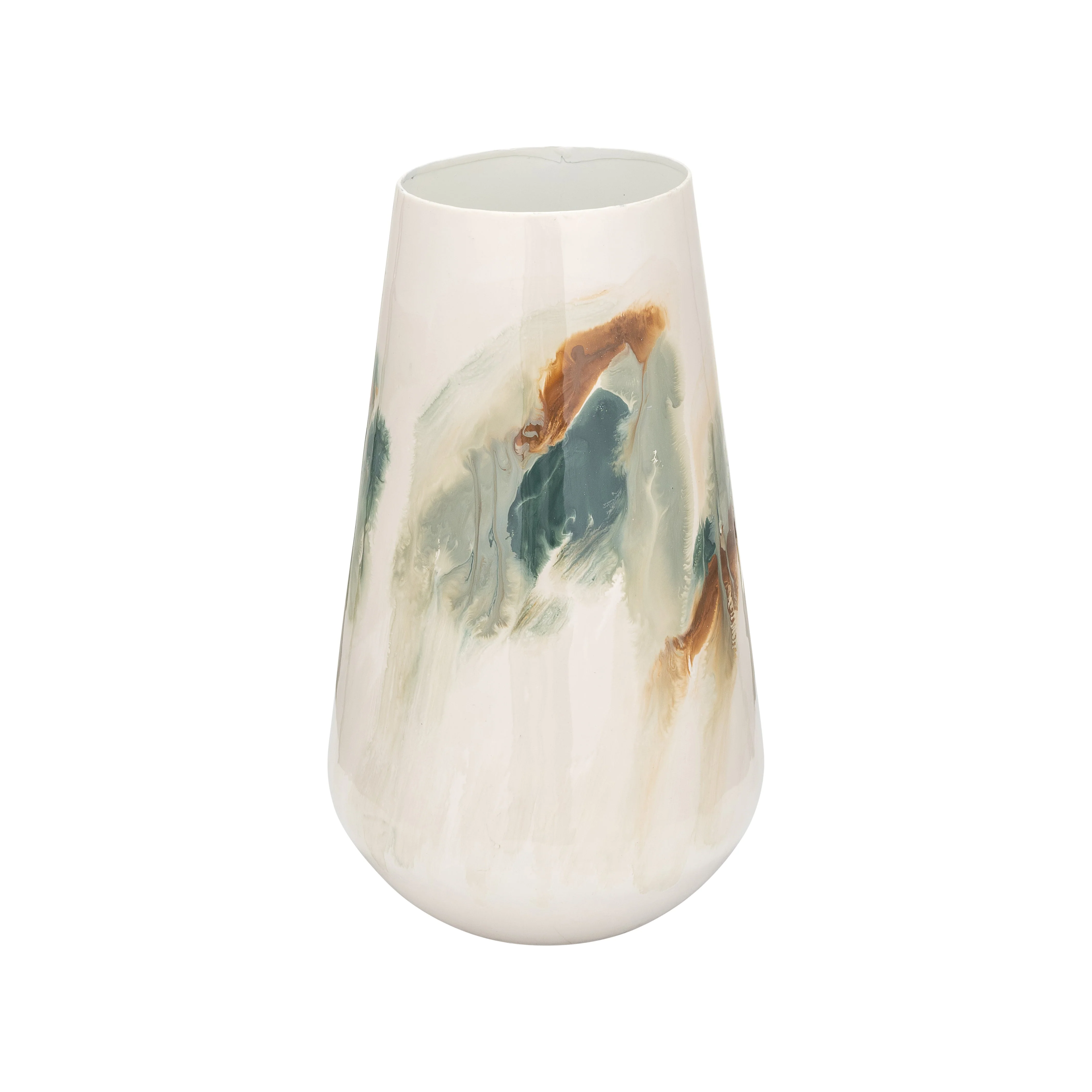 17459-01 GLASS,18",HURRICANE W/SPHERE BASE,WHITE/GOLD( Sagebrook Home )