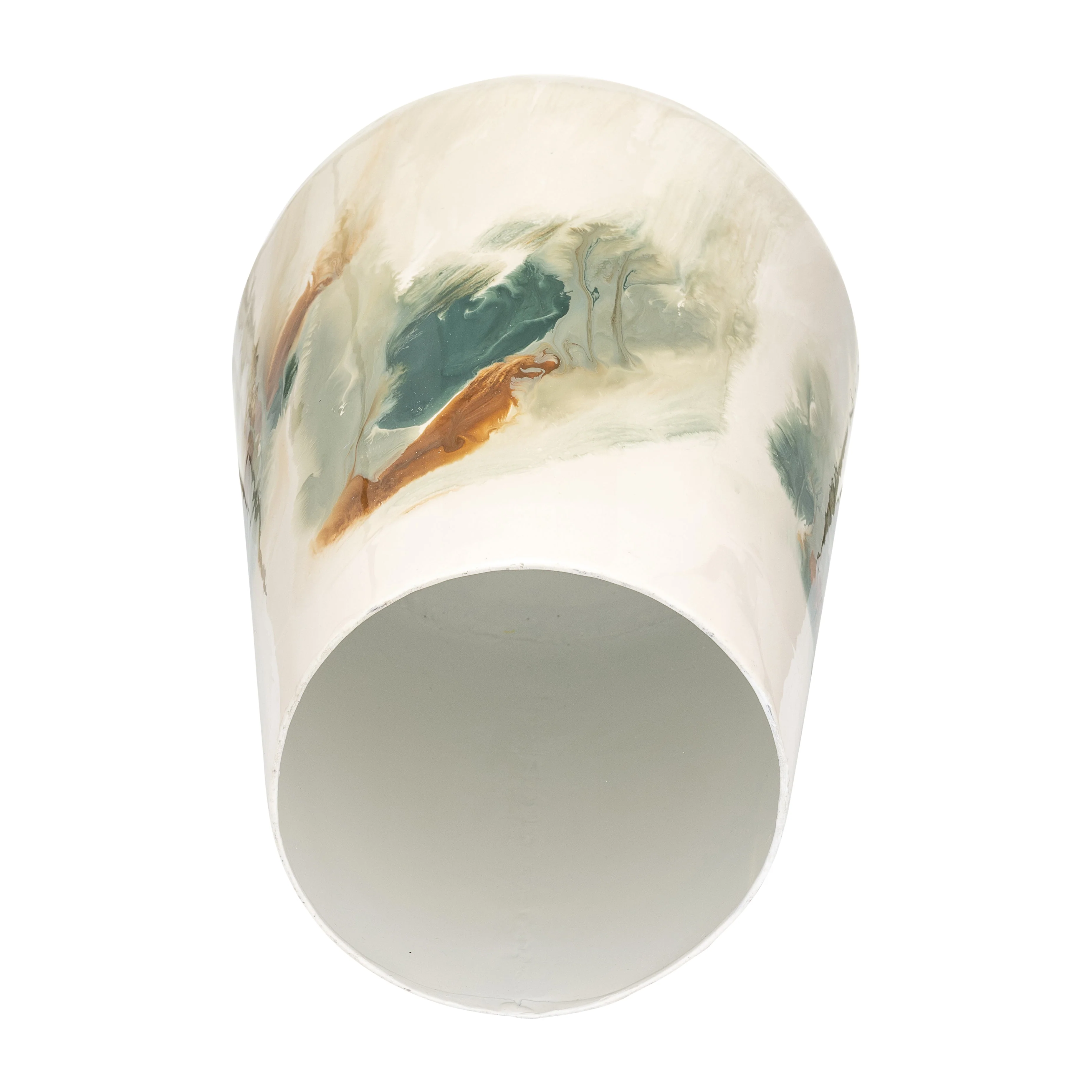 17459-01 GLASS,18",HURRICANE W/SPHERE BASE,WHITE/GOLD( Sagebrook Home ) - Image 2