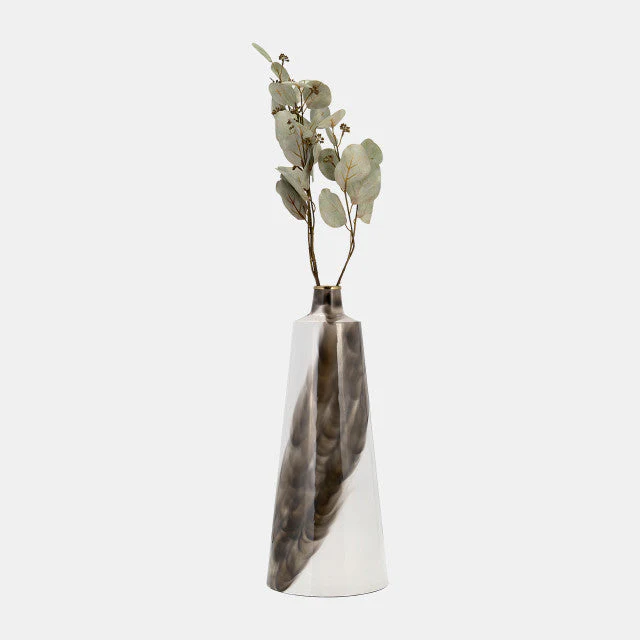 17518-02 Ecomix, 13"H Abstract Vase, Black( Sagebrook Home )