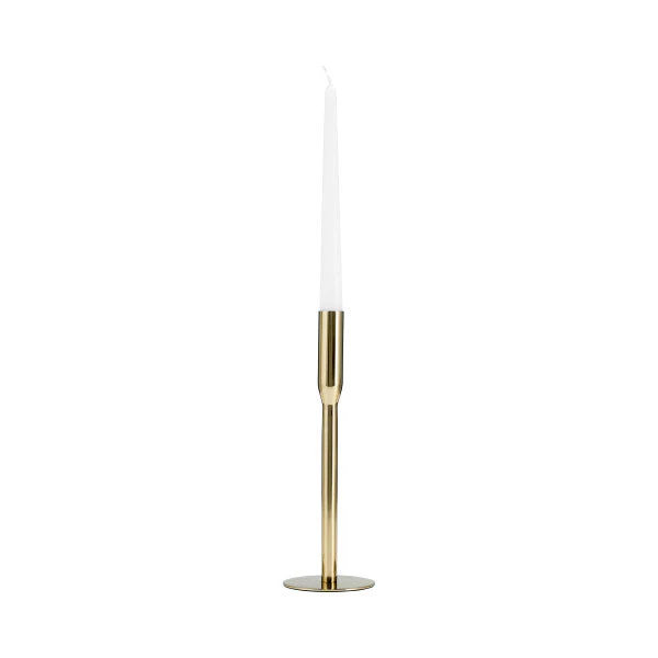 17659-02 |Metal, 14"H Taper Candle Holder, Gold - Image 2