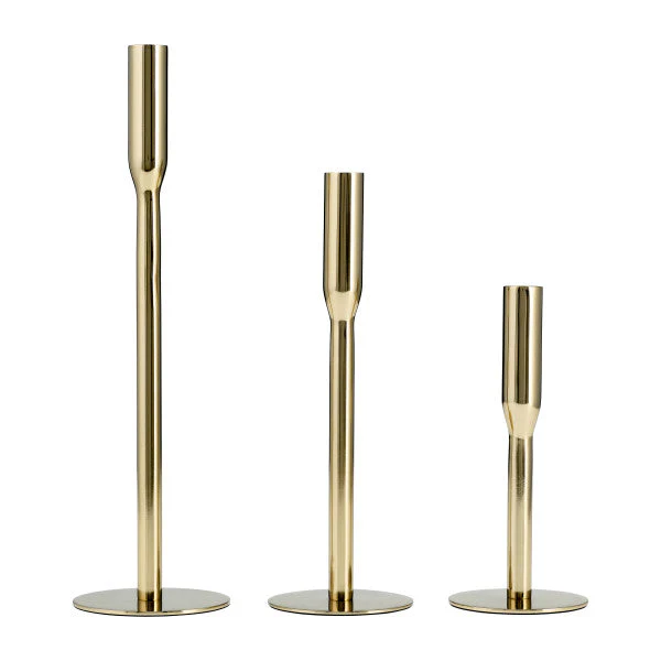 17659-02 |Metal, 14"H Taper Candle Holder, Gold - Image 4