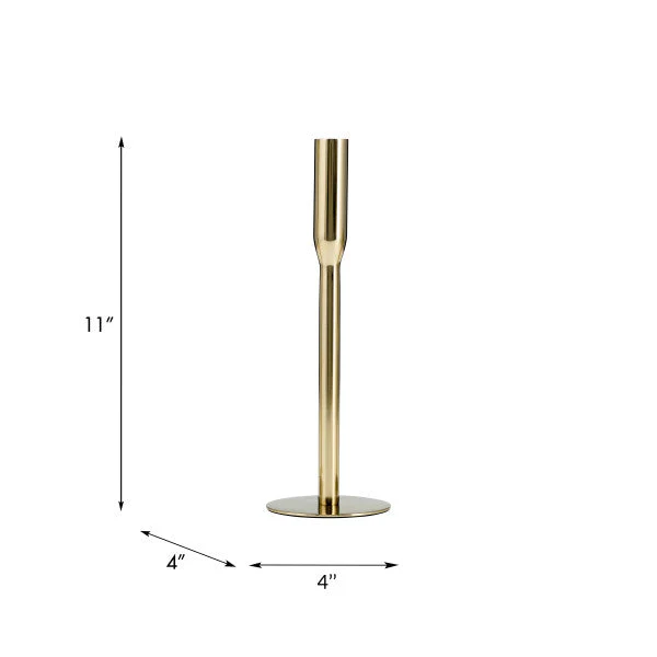 17659-02 |Metal, 14"H Taper Candle Holder, Gold - Image 6
