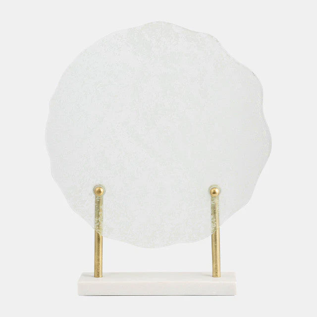 17782 MARBLE, S/2 6", LAYERED ARCHES BOOKENDS,WHITE( Sagebrook Home )