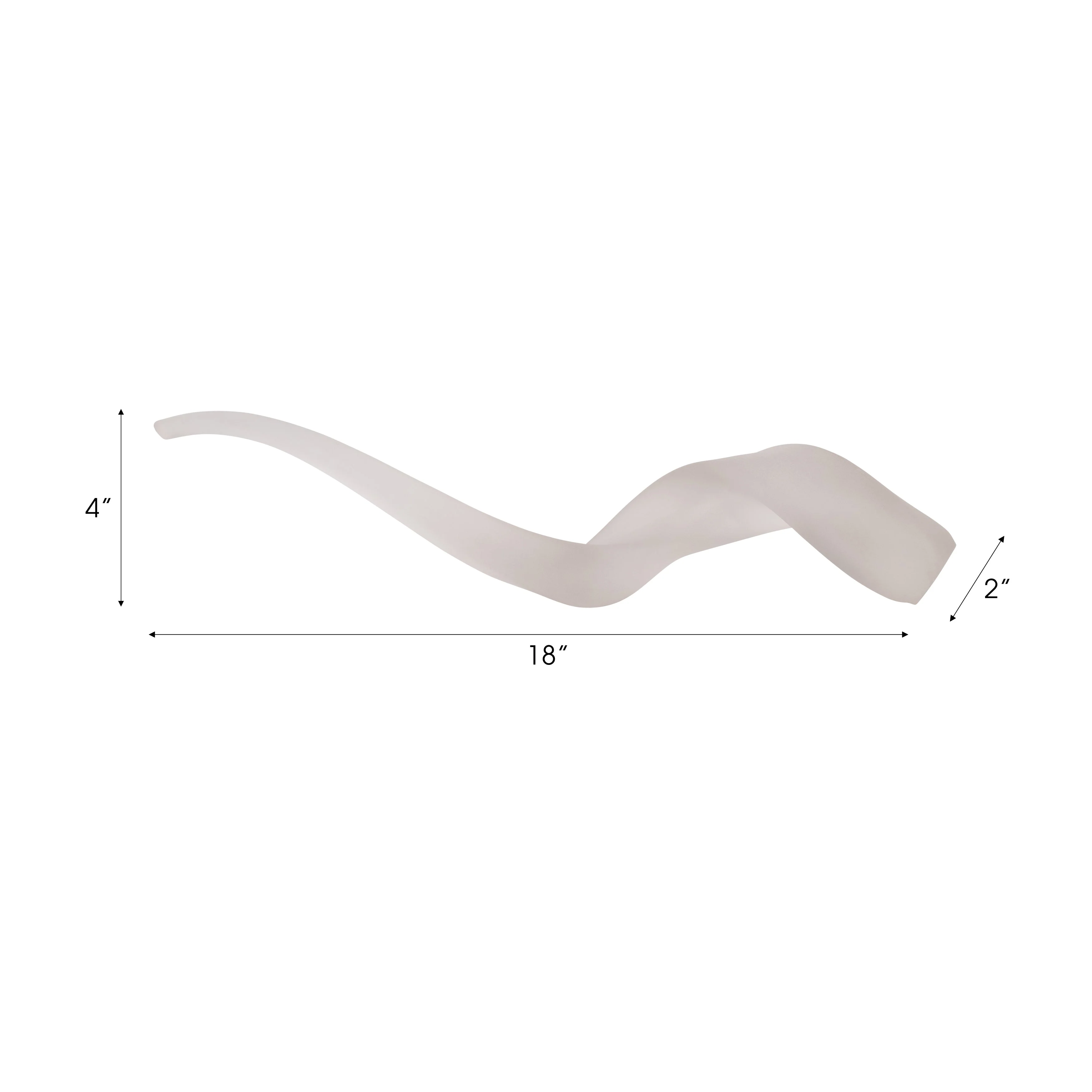 18" Bente Small Antler Frosted Glass - Image 9