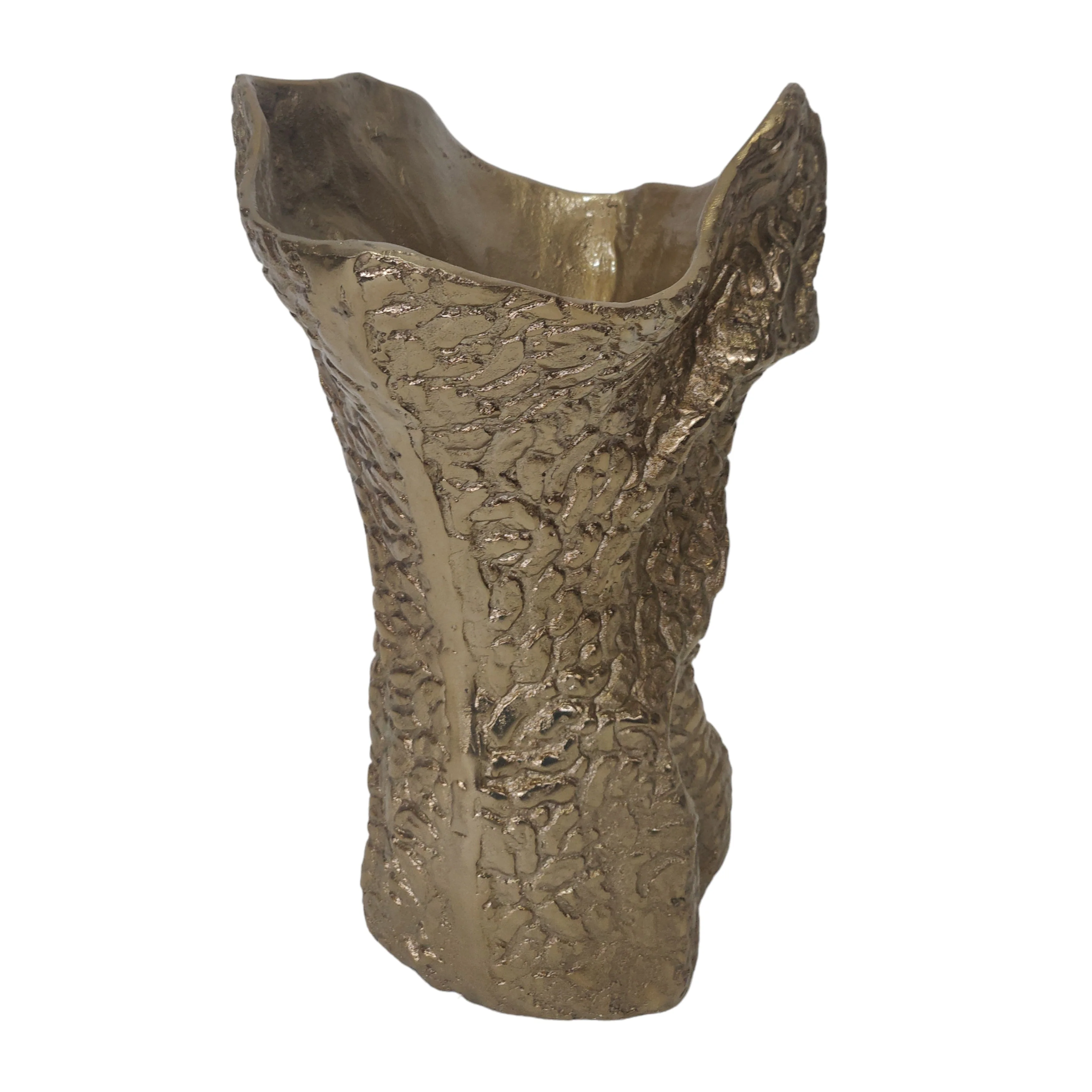 18" Bozzeli Metal Oversized Vase, Gold - Image 2
