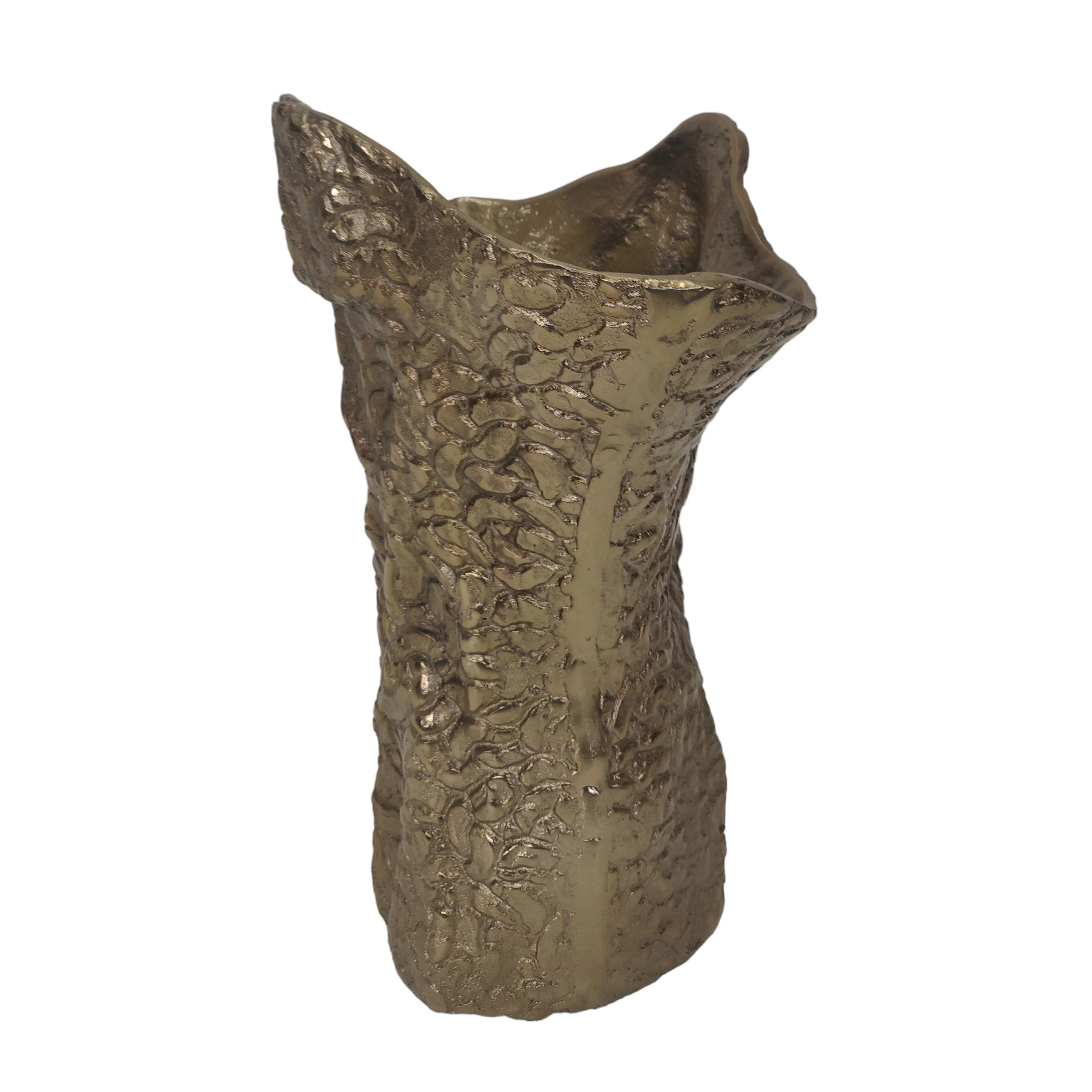 18" Bozzeli Metal Oversized Vase, Gold - Image 3