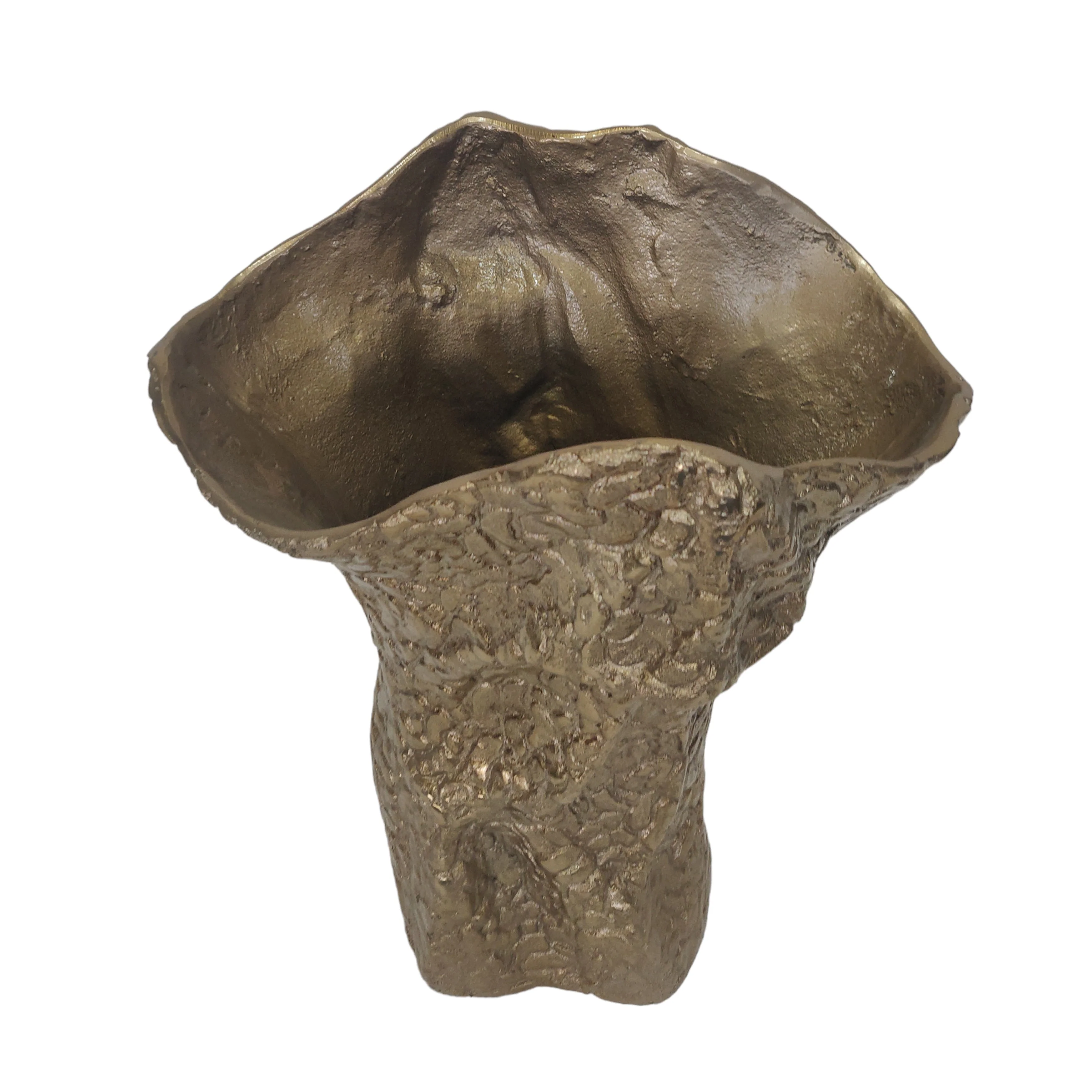 18" Bozzeli Metal Oversized Vase, Gold - Image 4