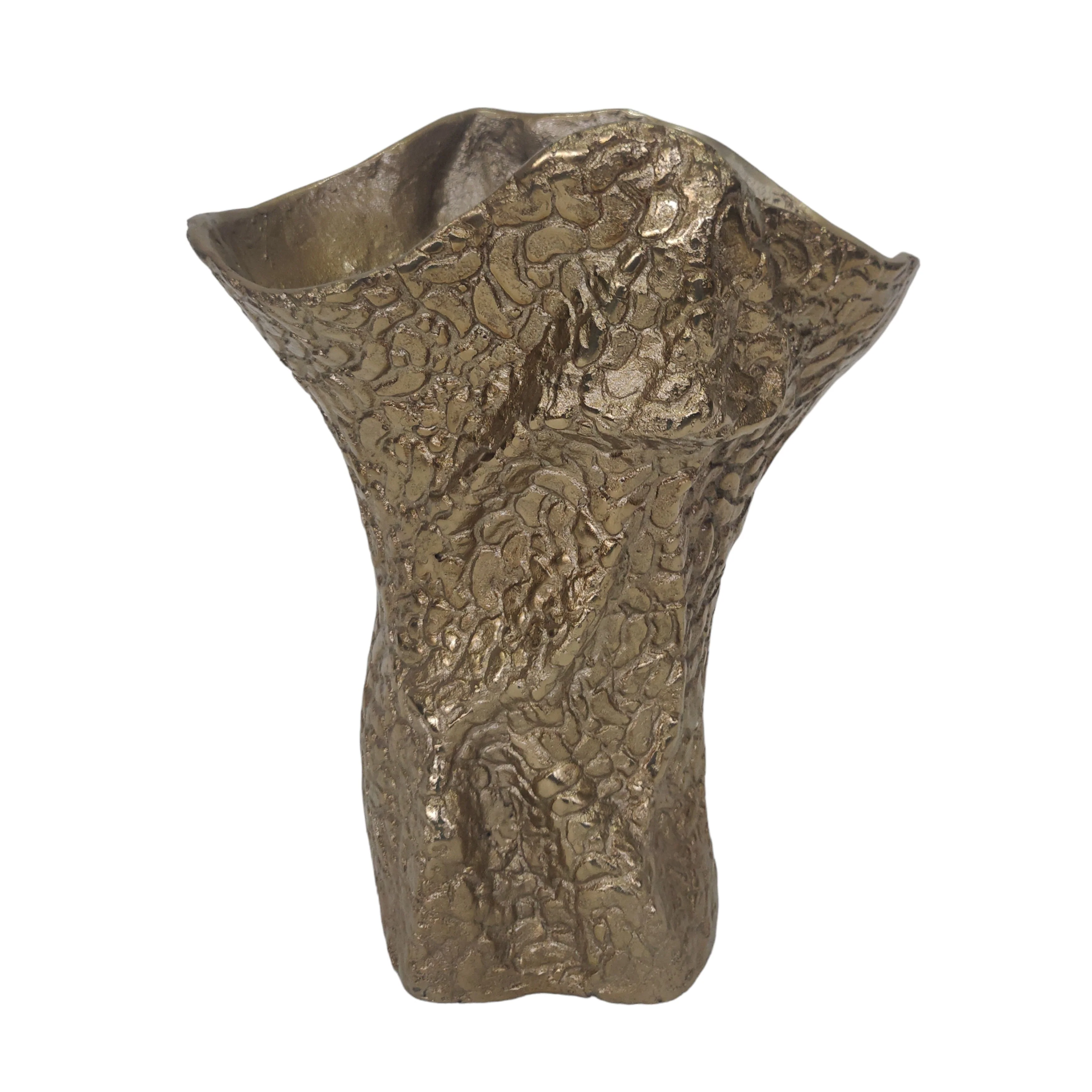 18" Bozzeli Metal Oversized Vase, Gold - Image 6