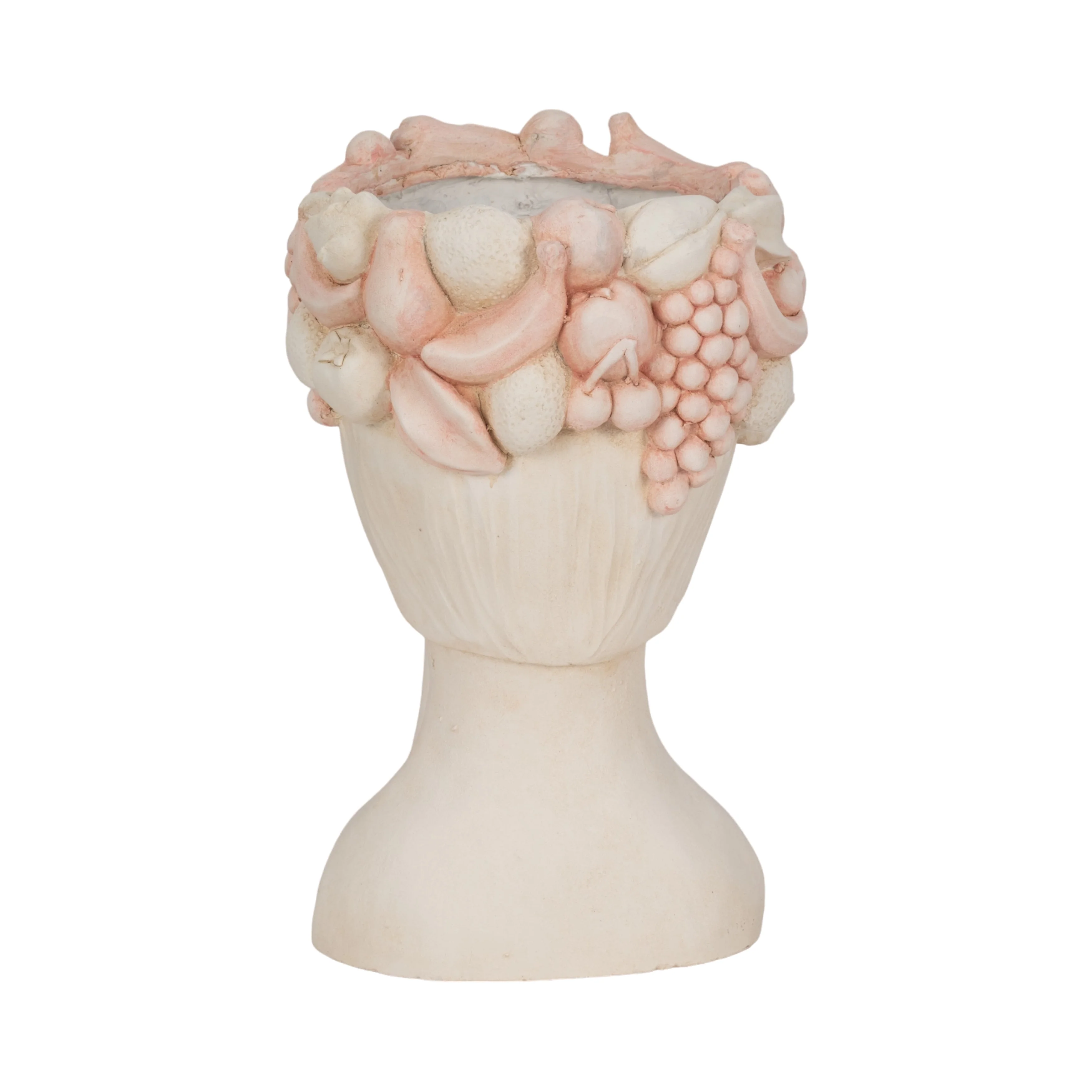 18" Lady With Flower Crown Planter, White/pink - Image 15