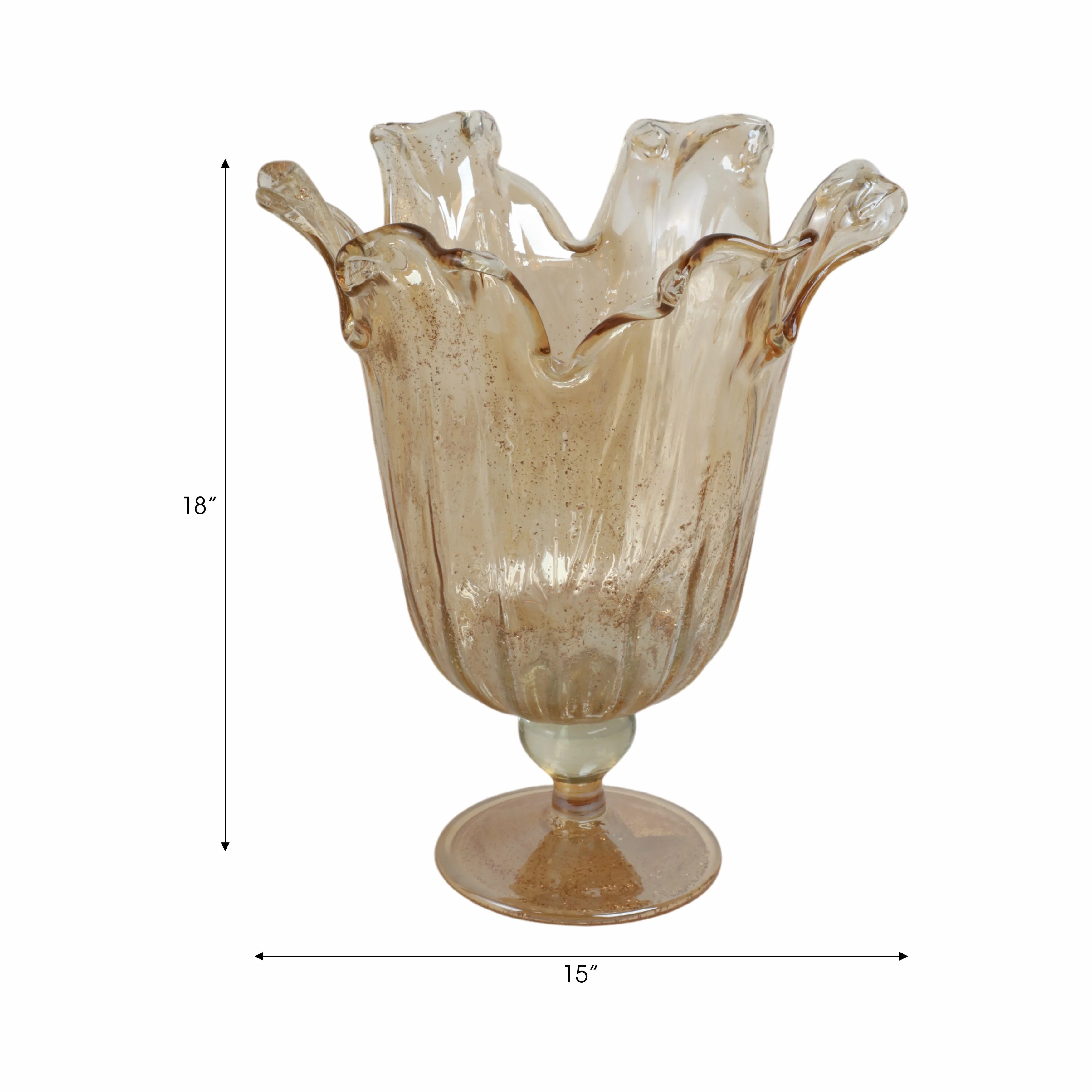 18" Maggiore Italian Art Glass Vase - Image 10