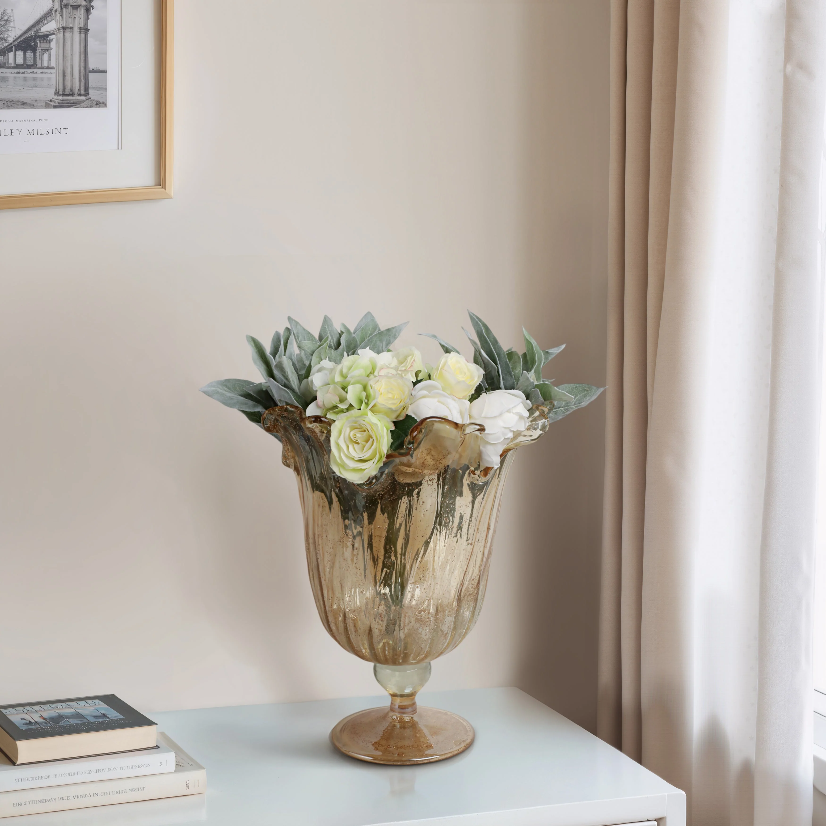 18" Maggiore Italian Art Glass Vase - Image 11