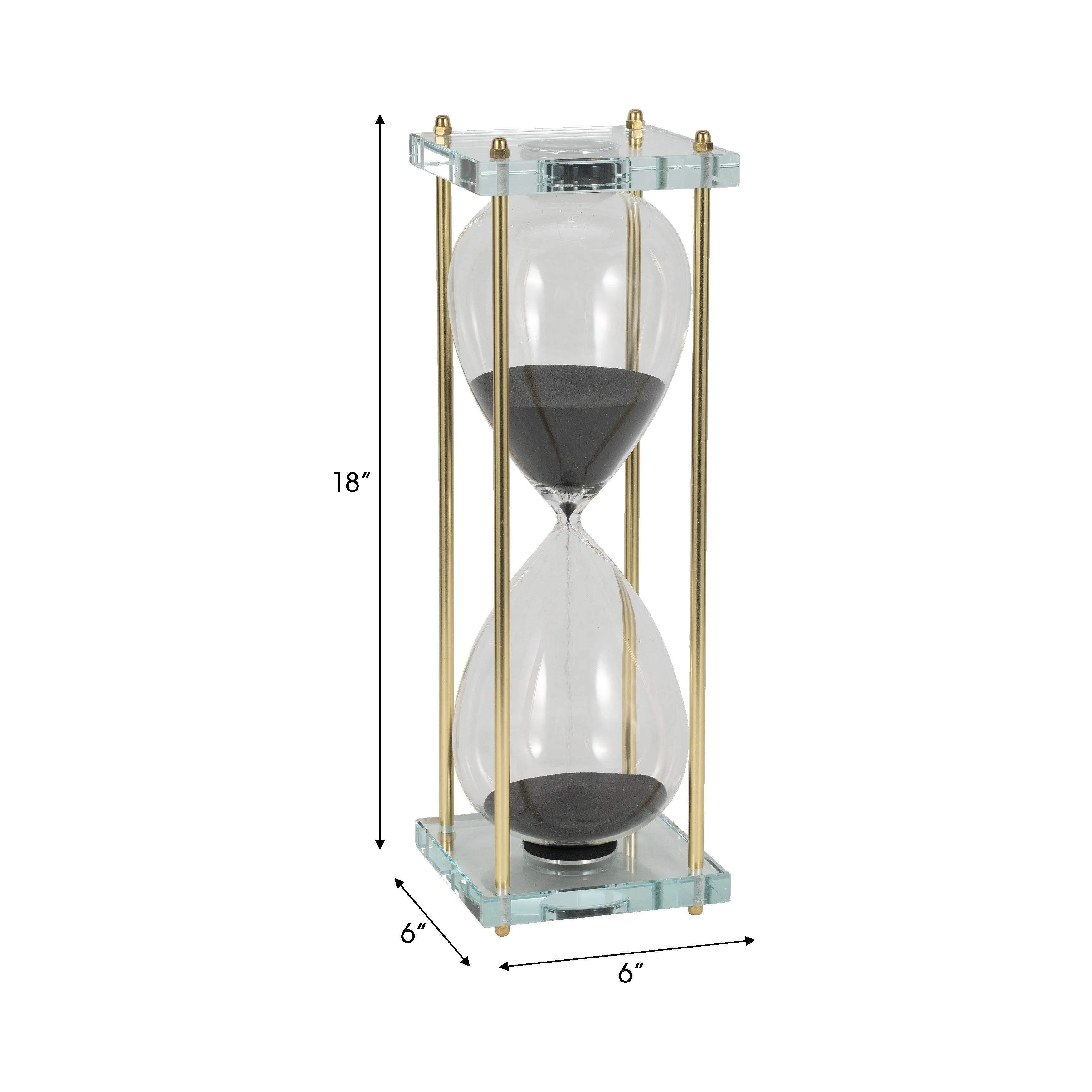 18" Reynolds Small Black & Gold Hourglass - Image 8