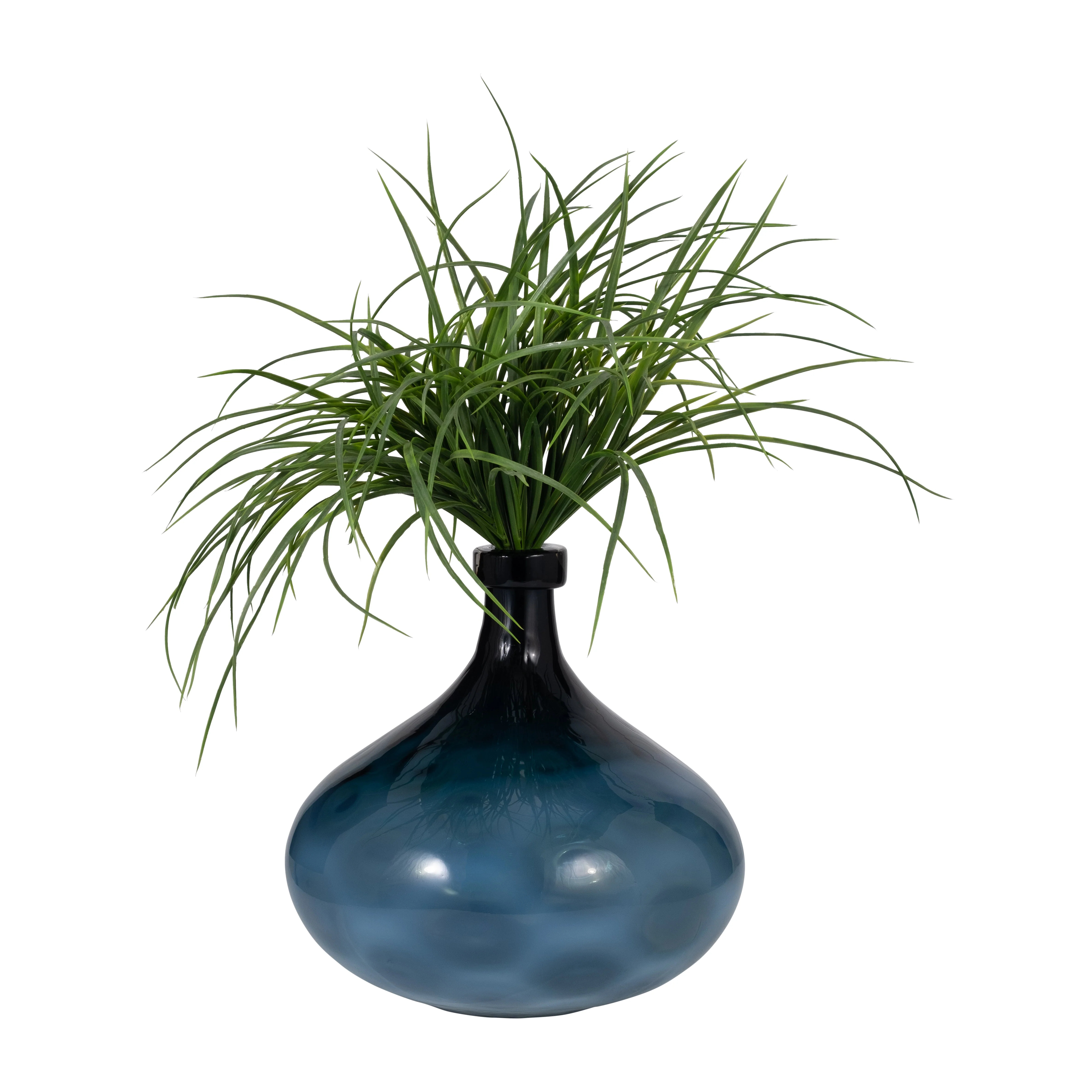 18013-01 GLASS, 13"H SWIRL VASE, BLACK( Sagebrook Home ) - Image 2