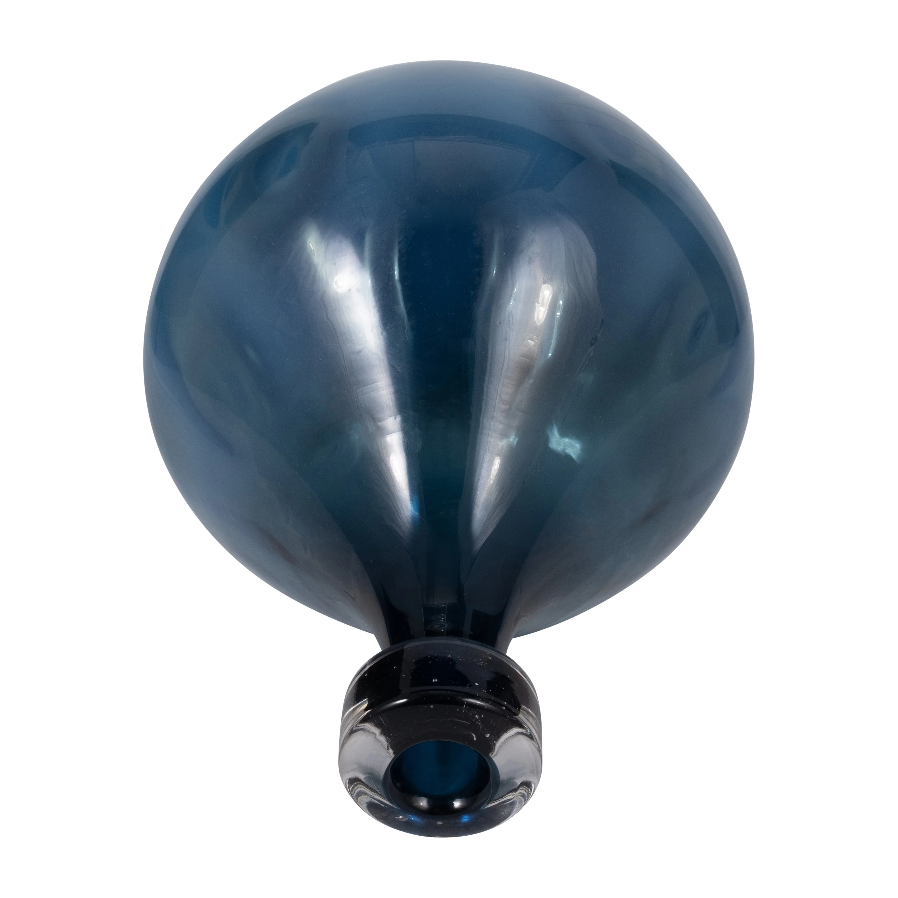 18013-02 GLASS, 10''H, FROSTED VASE WITH RED DETAIL-GRAY( Sagebrook Home ) - Image 5