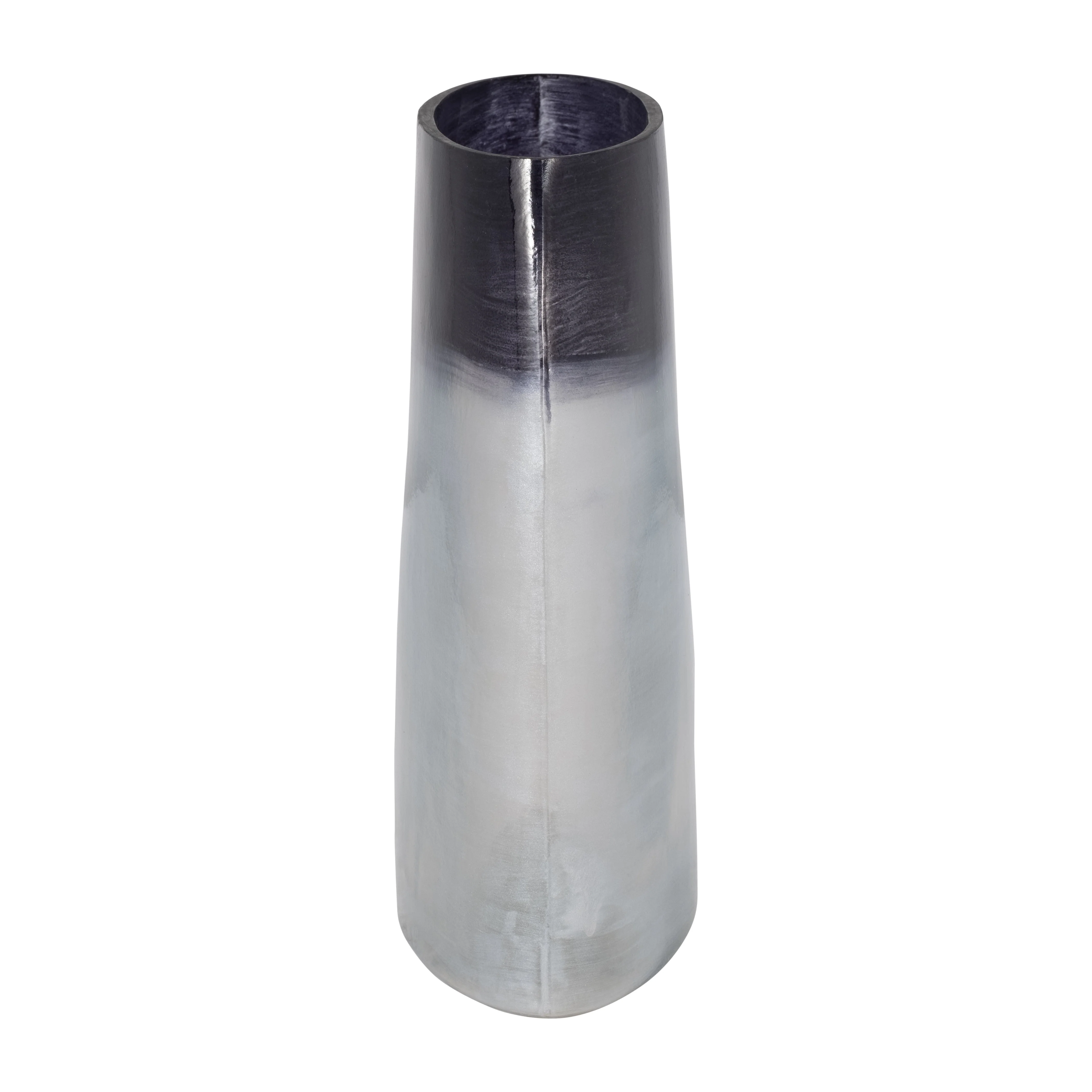 18155-02  Glass, 11''H, Riged Vase, Turqoise( Sagebrook Home  ) - Image 3