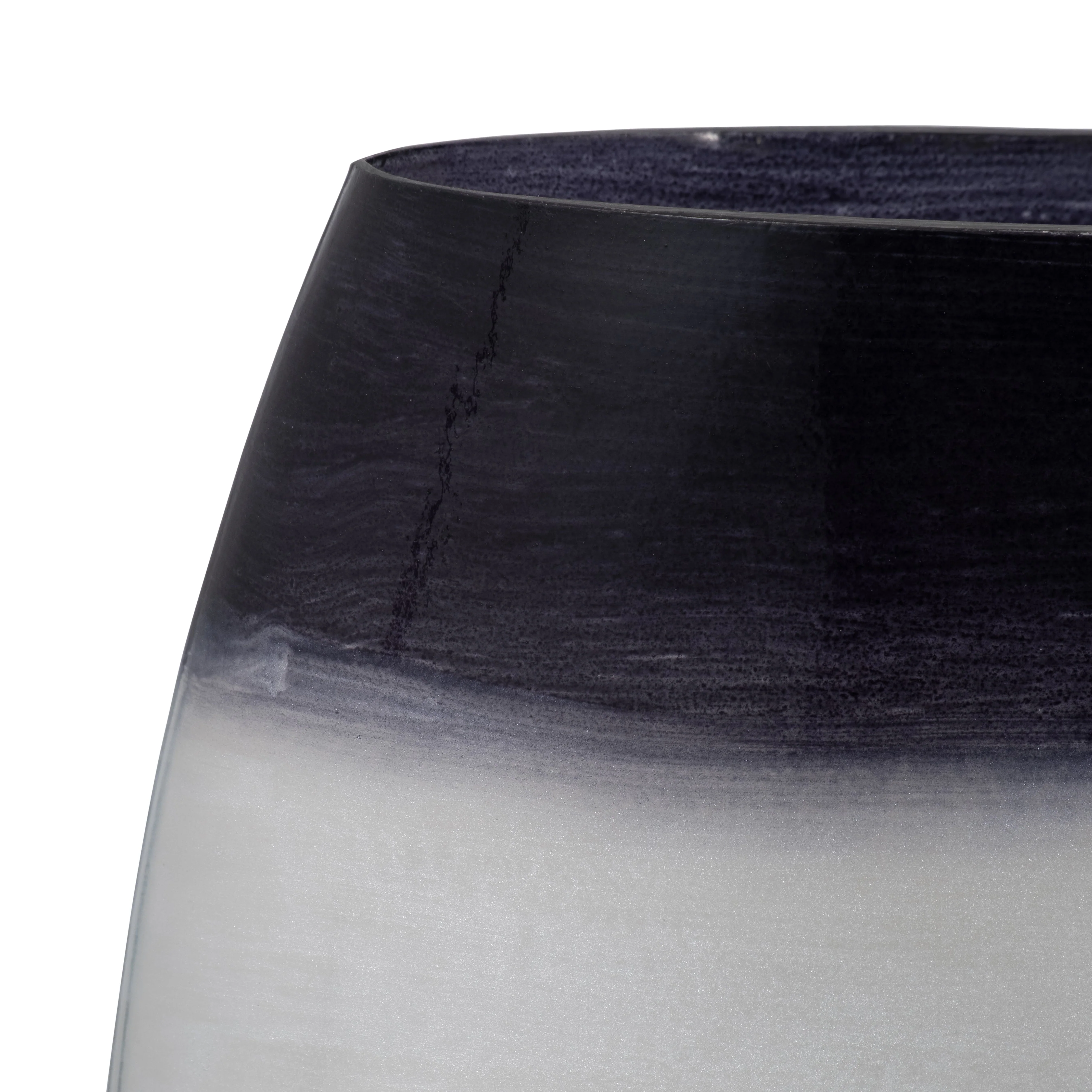 18155-02  Glass, 11''H, Riged Vase, Turqoise( Sagebrook Home  ) - Image 4