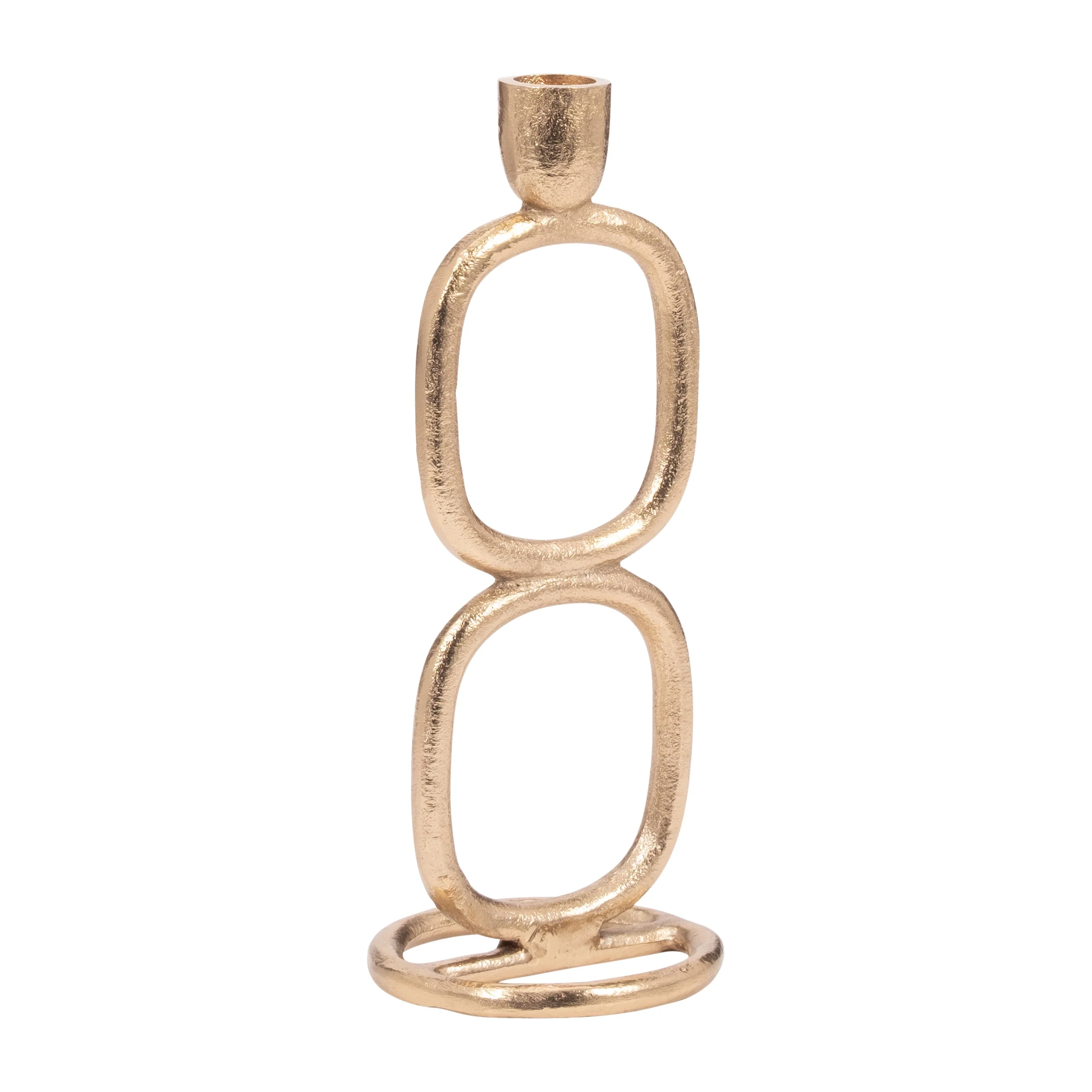 18190-01 METAL, 10" OPEN OVAL TAPER CANDLEHOLDER, COTTON( Sagebrook Home ) - Image 3