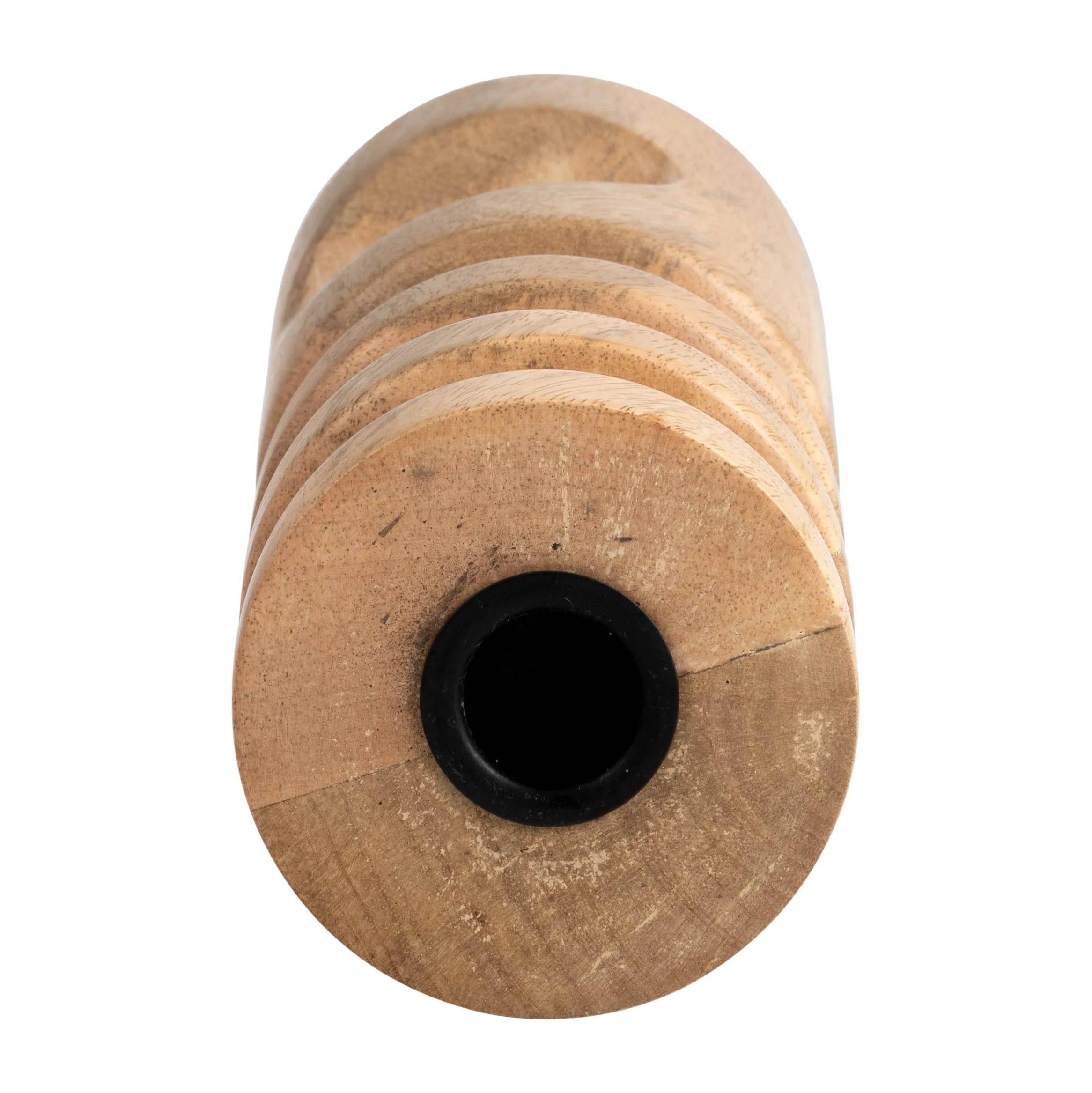 18192-01 WOOD, 10" STACKING SHAPES TAPER CANDLEHOLDER, NATU( Sagebrook Home ) - Image 2