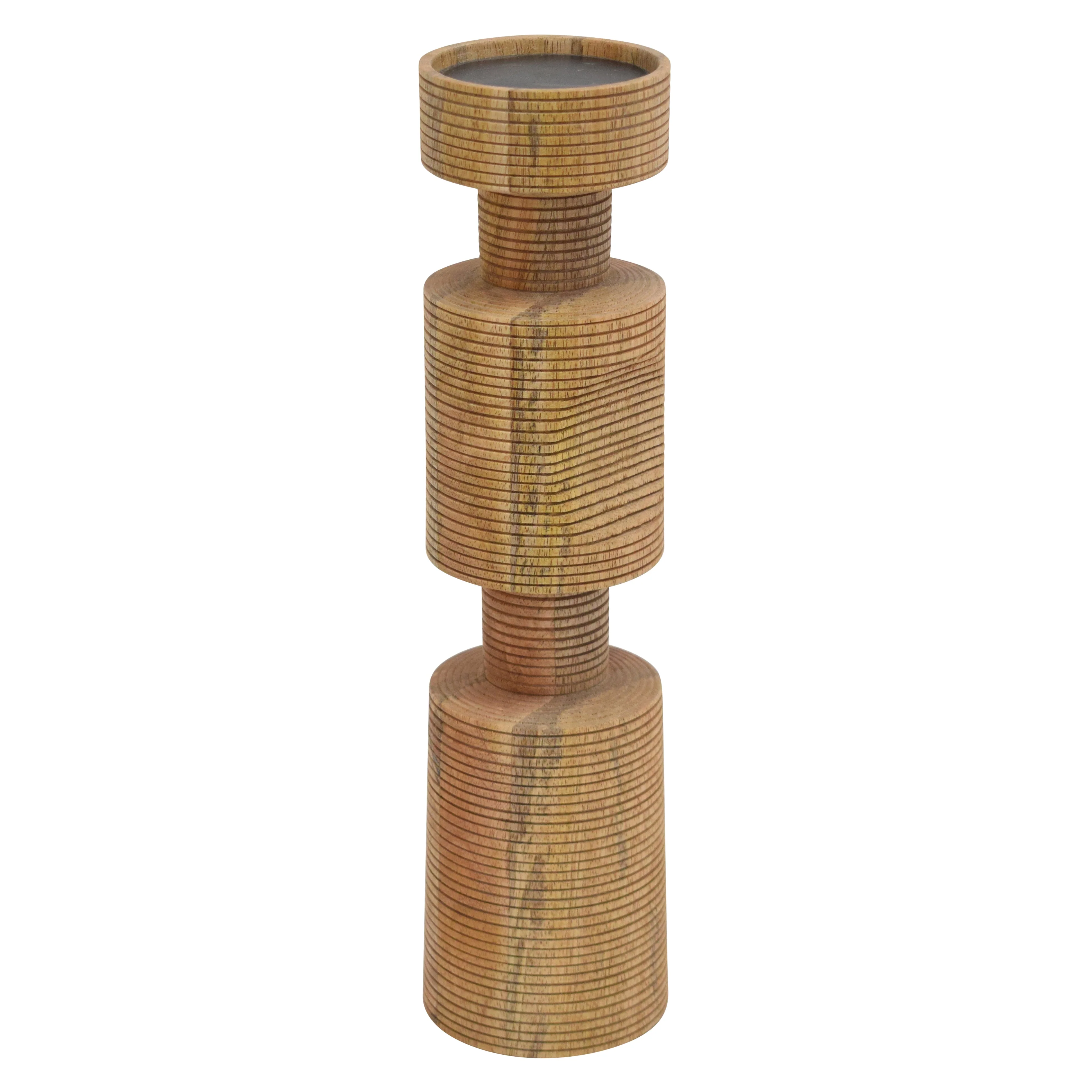 18194-01 WOOD, 20" NOMAD PILLAR CANDLEHOLDER, NATURAL( Sagebrook Home )