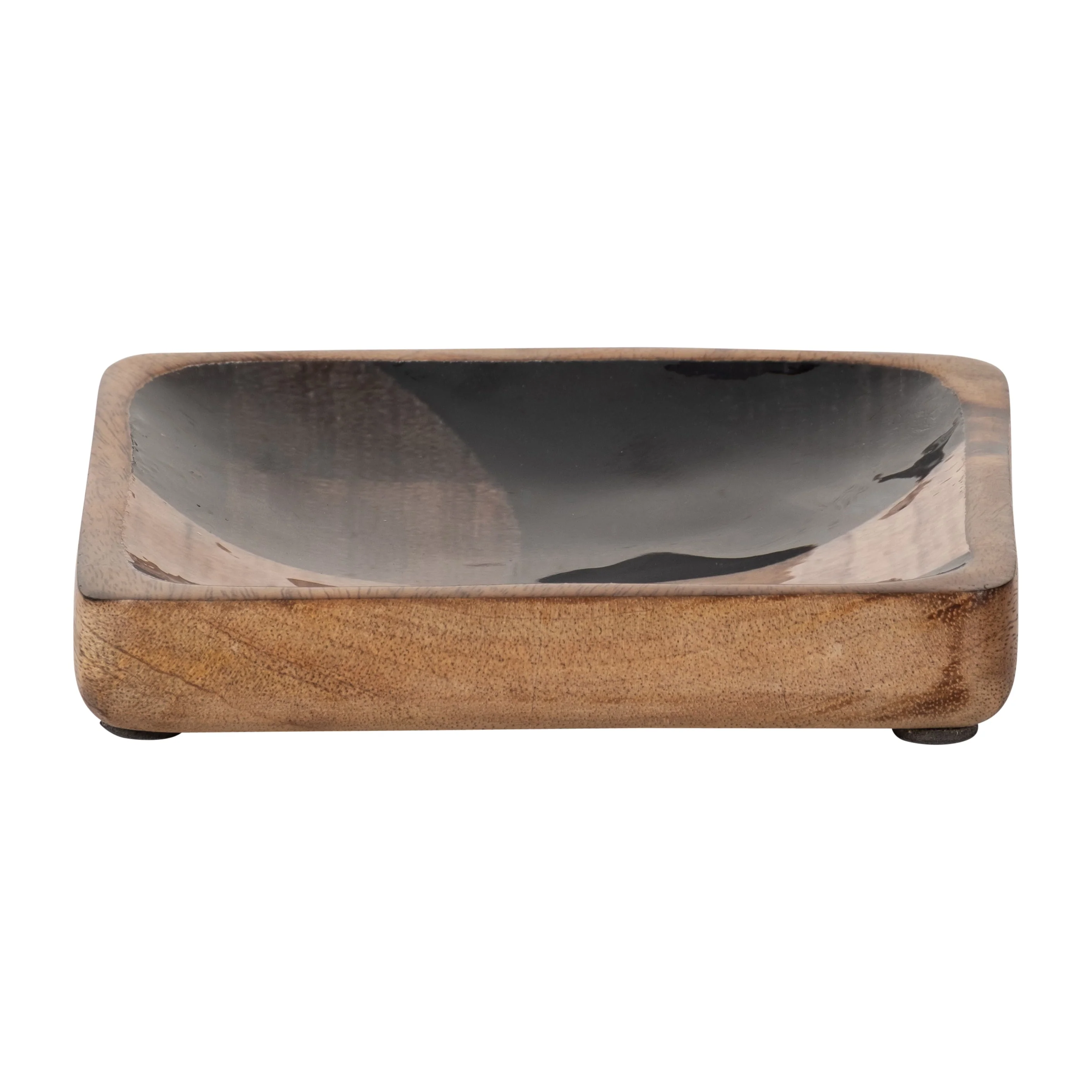 18341  WOOD, 4" MID CENTURY TRINKET TRAY, MULTI( Sagebrook Home  )