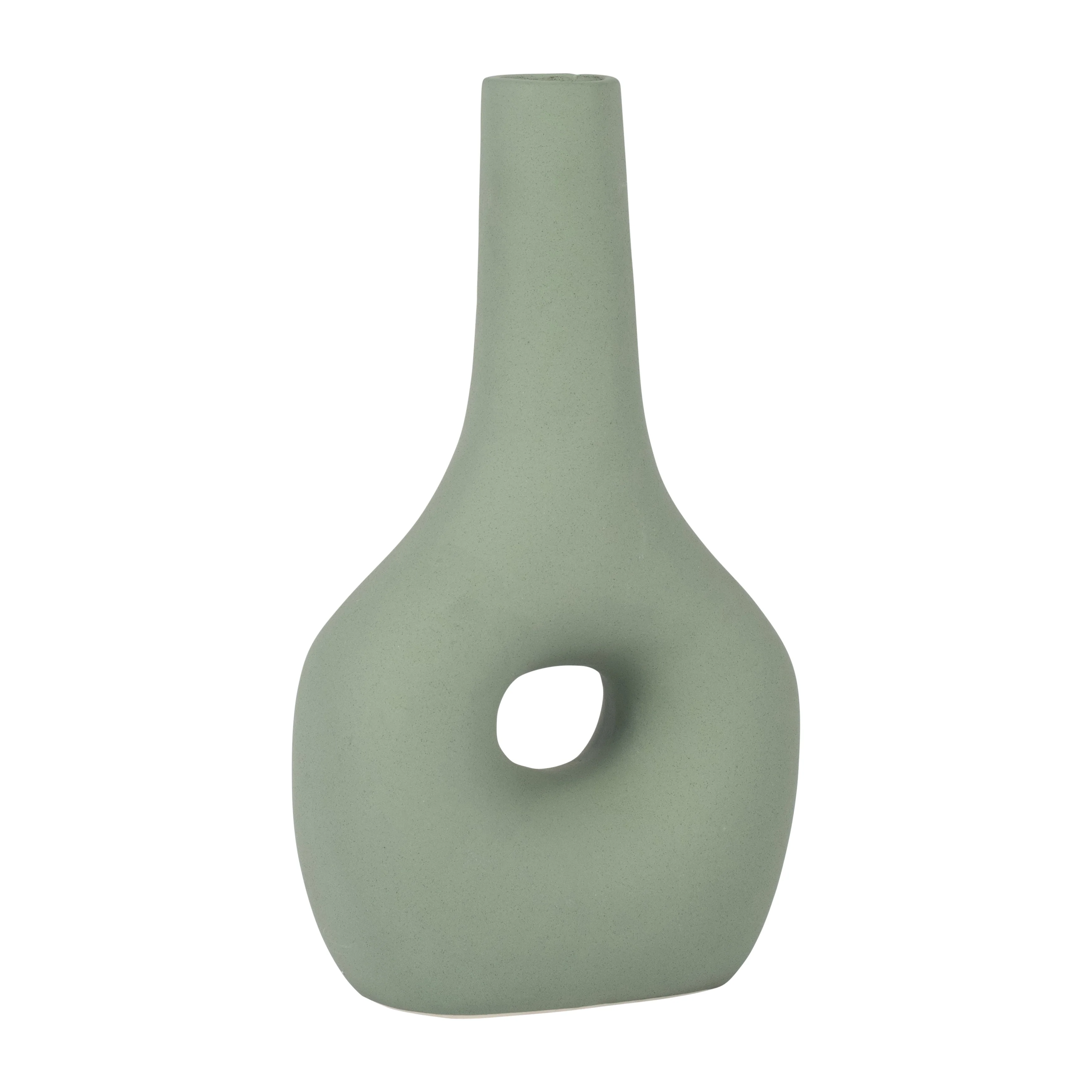 18425-04  CER, 9" OPEN CUT-OUT NOMAD VASE, IVORY( Sagebrook Home  ) - Image 2