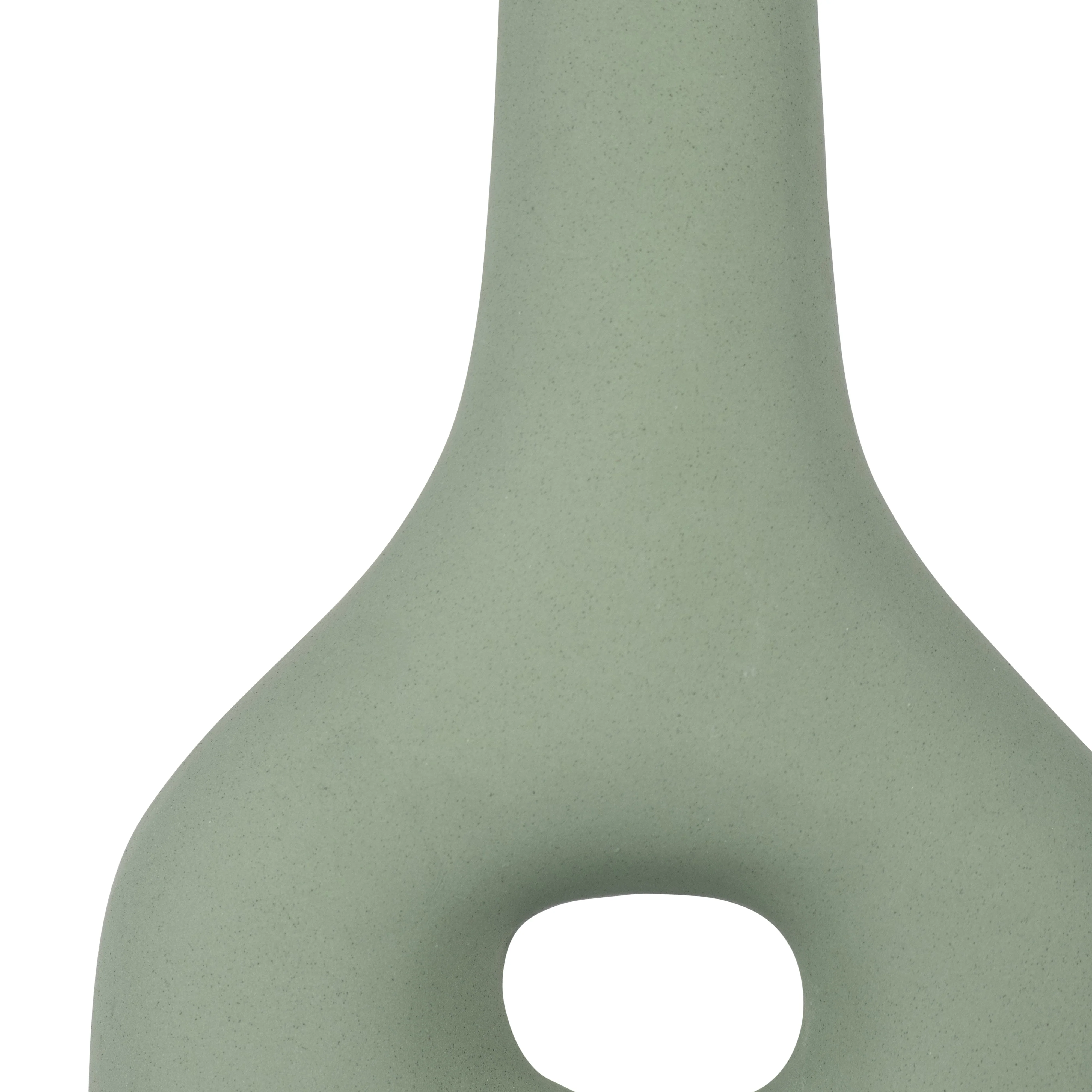 18425-04  CER, 9" OPEN CUT-OUT NOMAD VASE, IVORY( Sagebrook Home  ) - Image 4