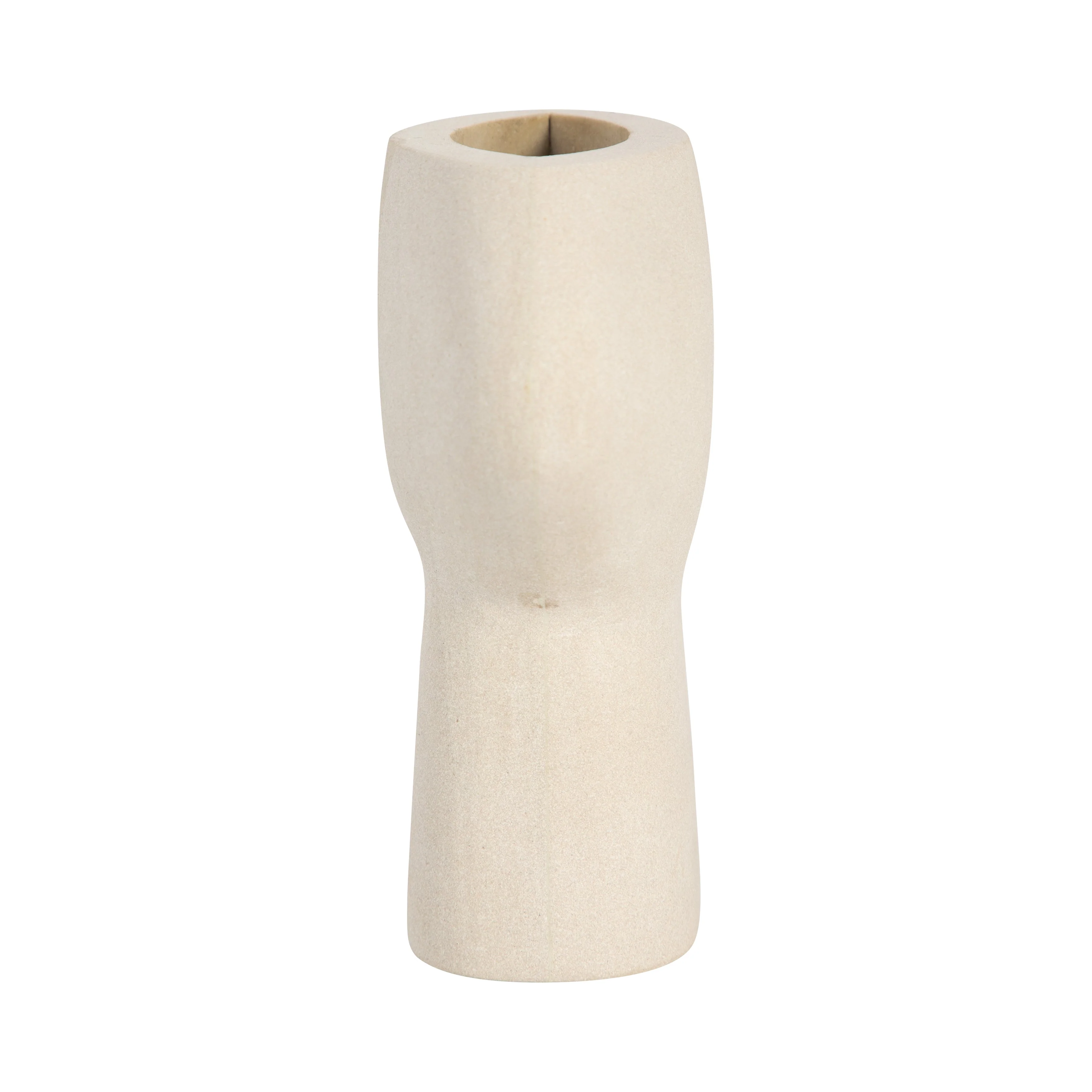 18443-01 STONEWARE 11" CURVY CUT-OUT VASE, COTTON( Sagebrook Home ) - Image 4