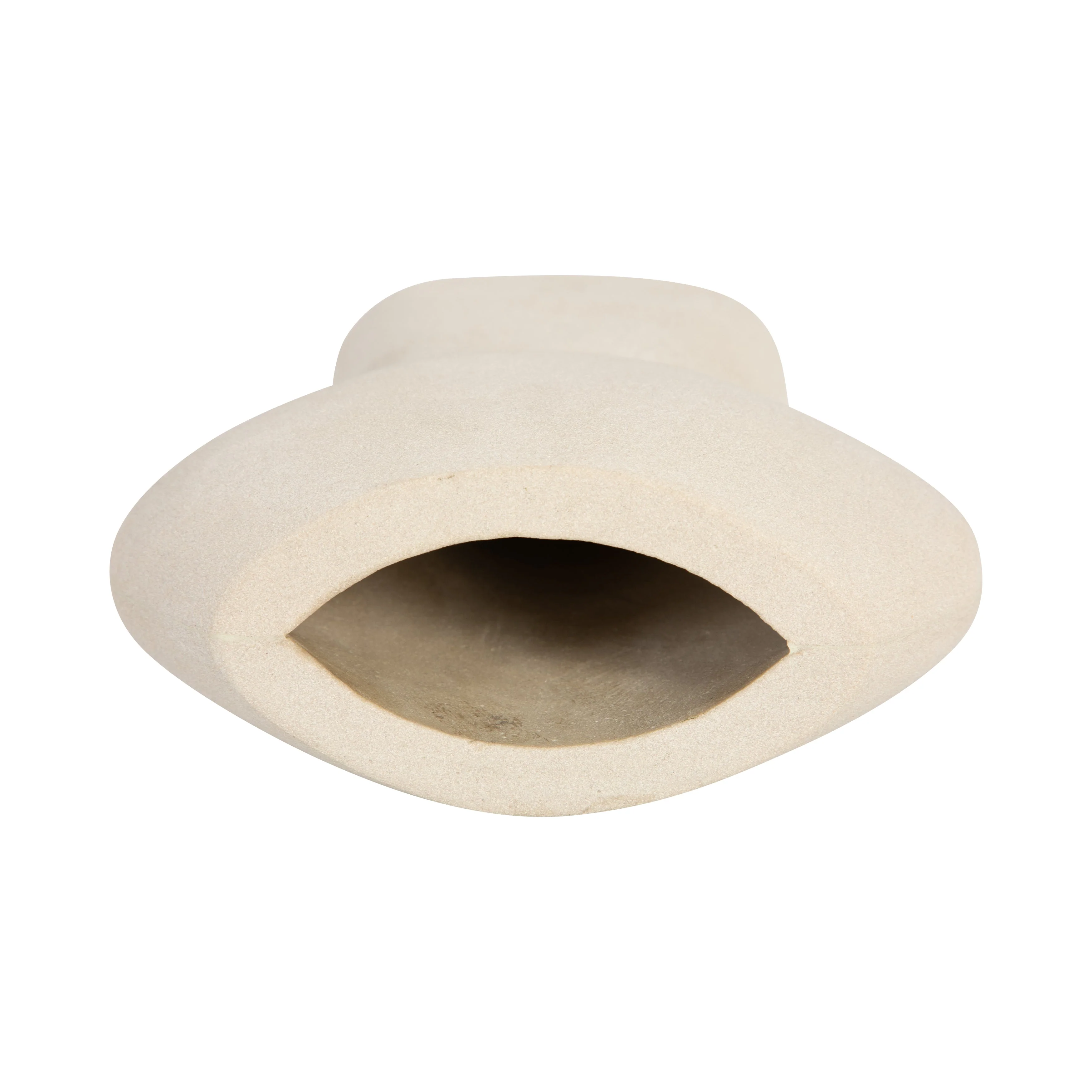 18443-01 STONEWARE 11" CURVY CUT-OUT VASE, COTTON( Sagebrook Home ) - Image 6