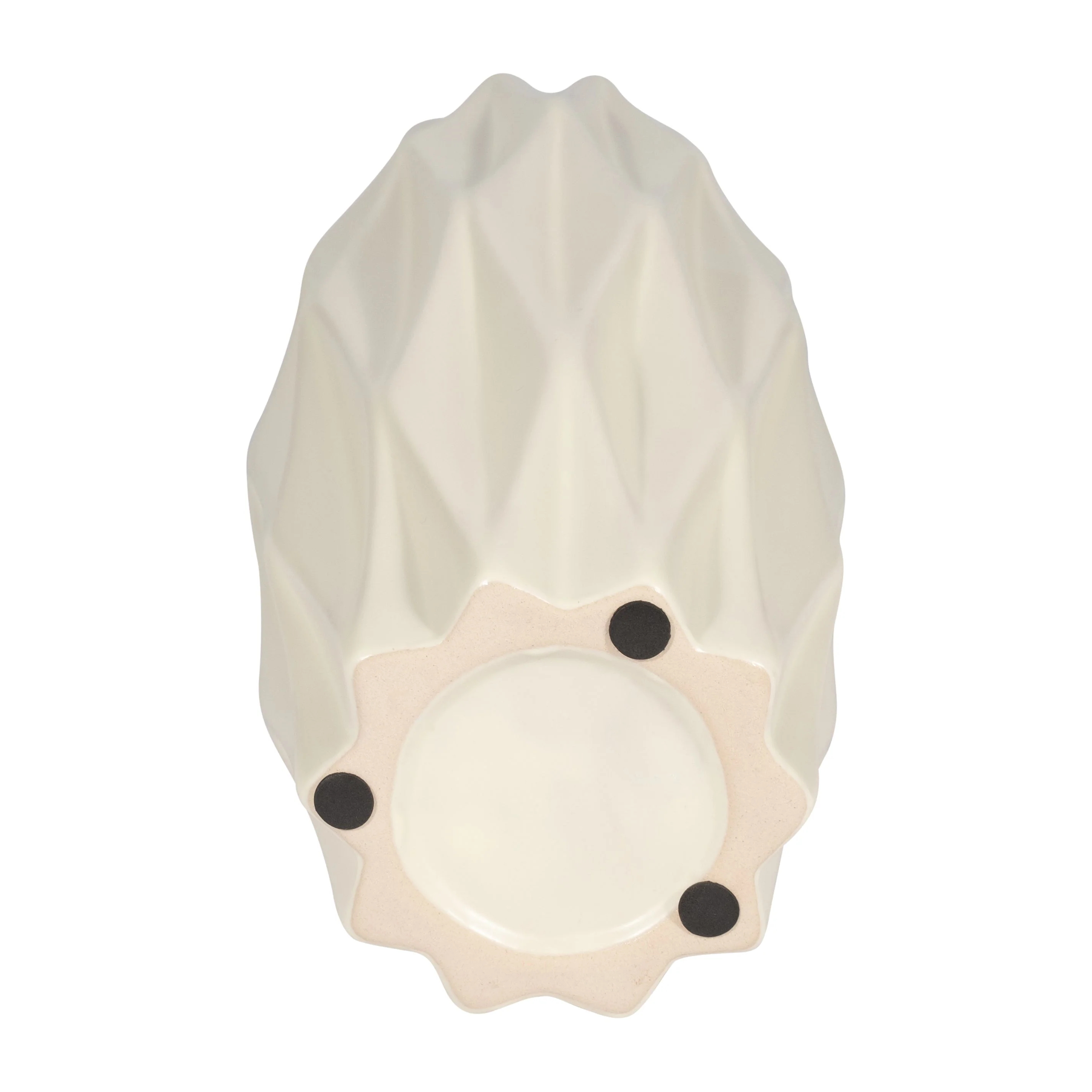 18448-01  CER, 12" BOTTLE VASE, WHITE/TAN( Sagebrook Home  ) - Image 5