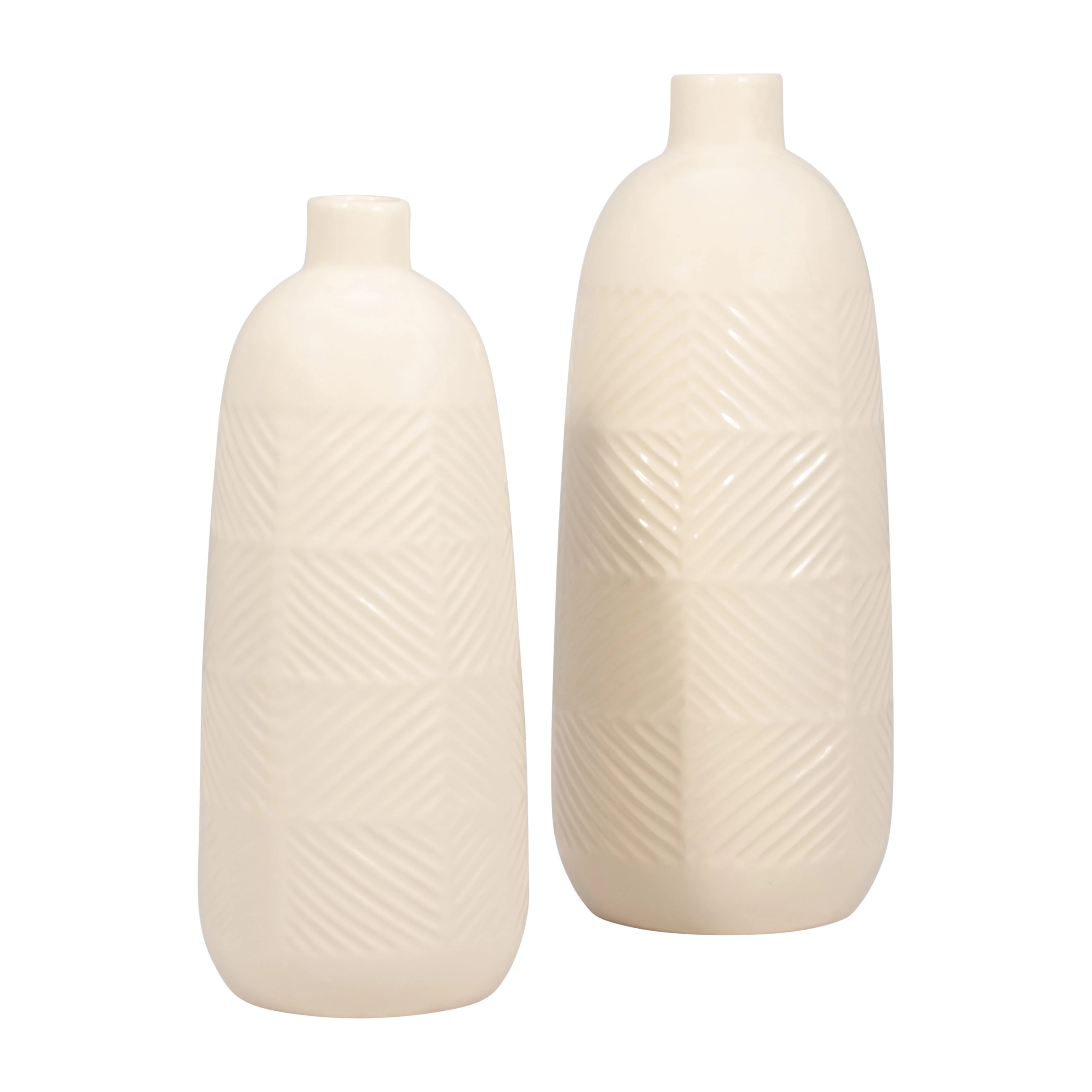 18625-03 CER, 13" FLUTED VASE, WHITE( Sagebrook Home ) - Image 5
