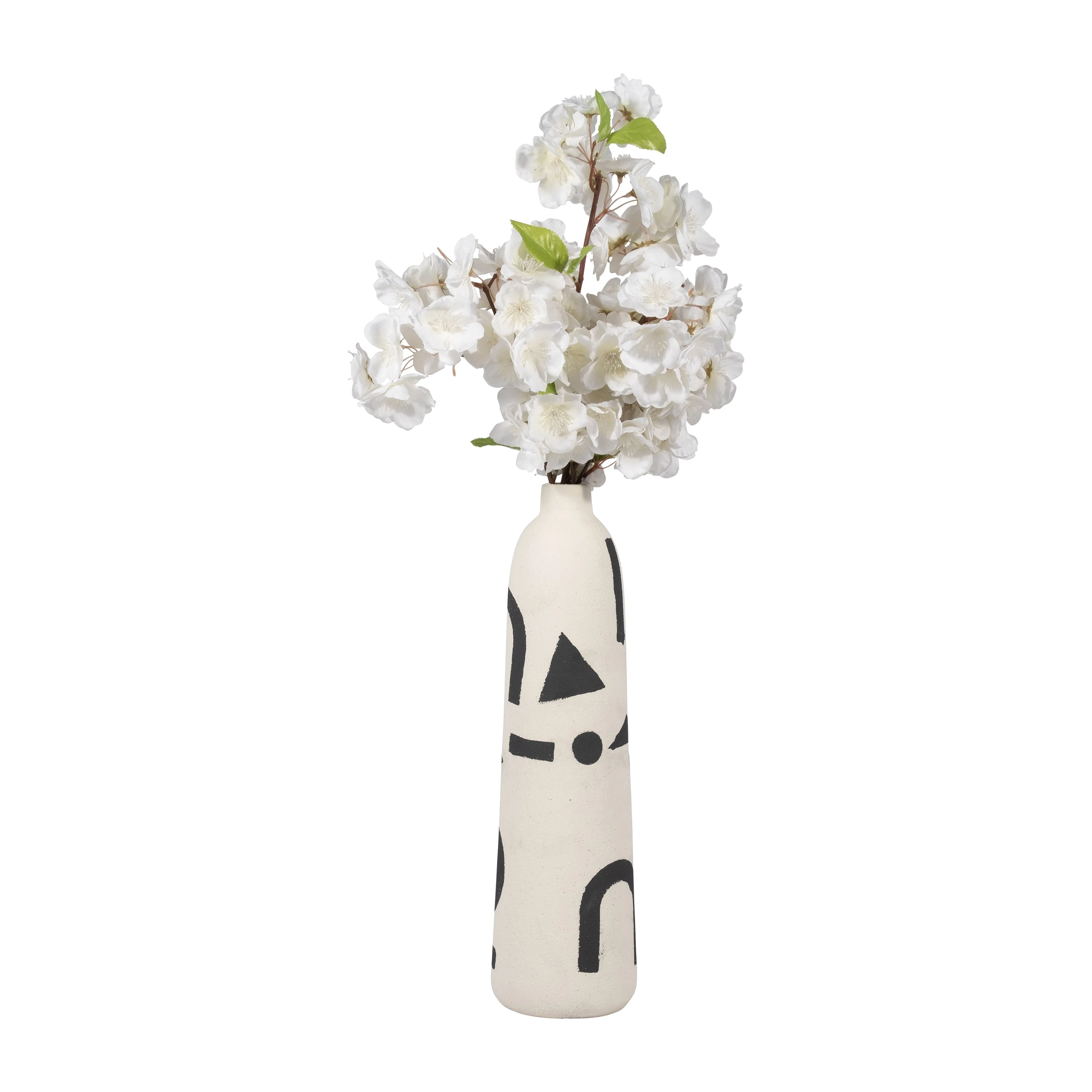18956  12" HOLLIS SMALL VASE, WHITE( Sagebrook Home  )