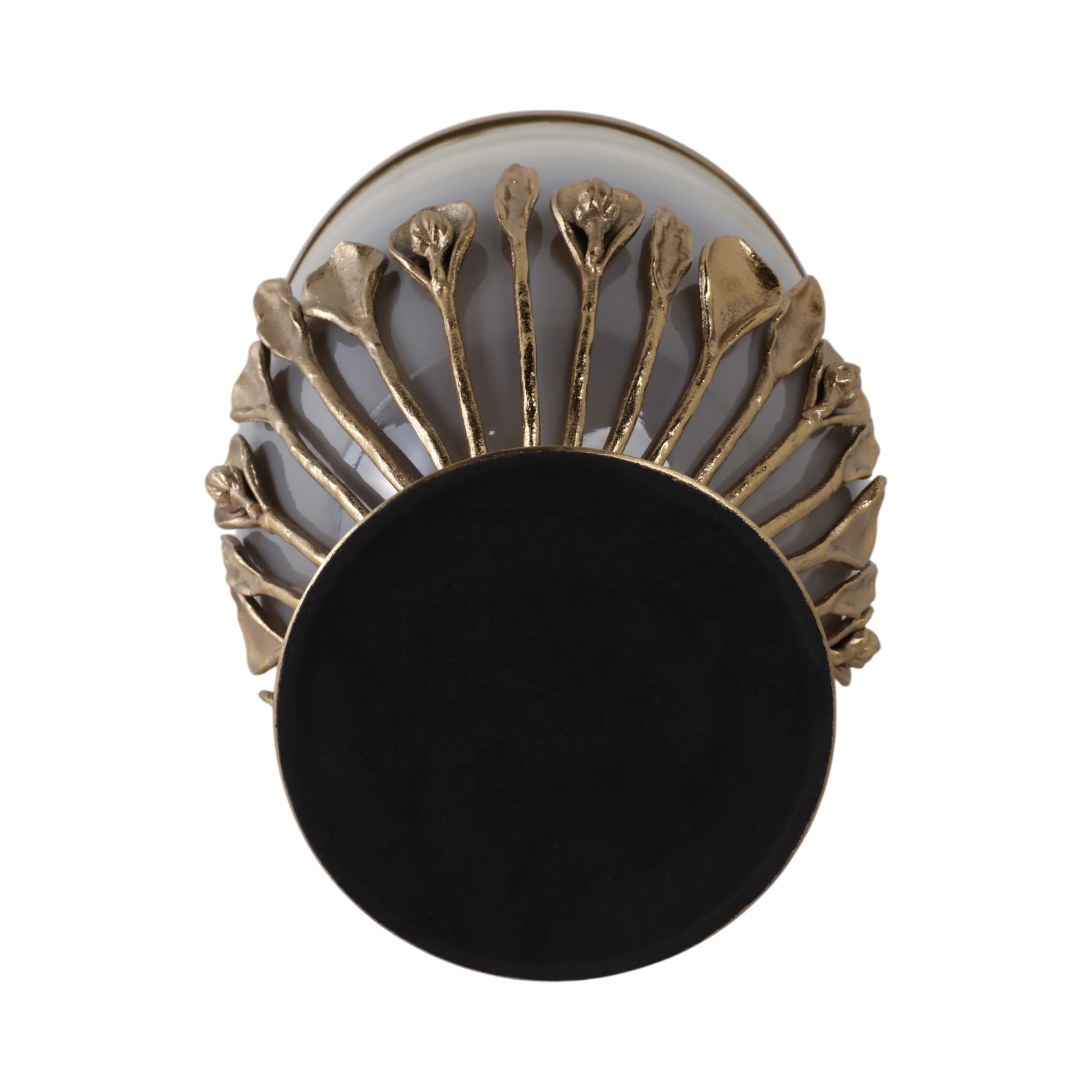 19" Eaves Large Glass And Metal Hurricane - Image 8