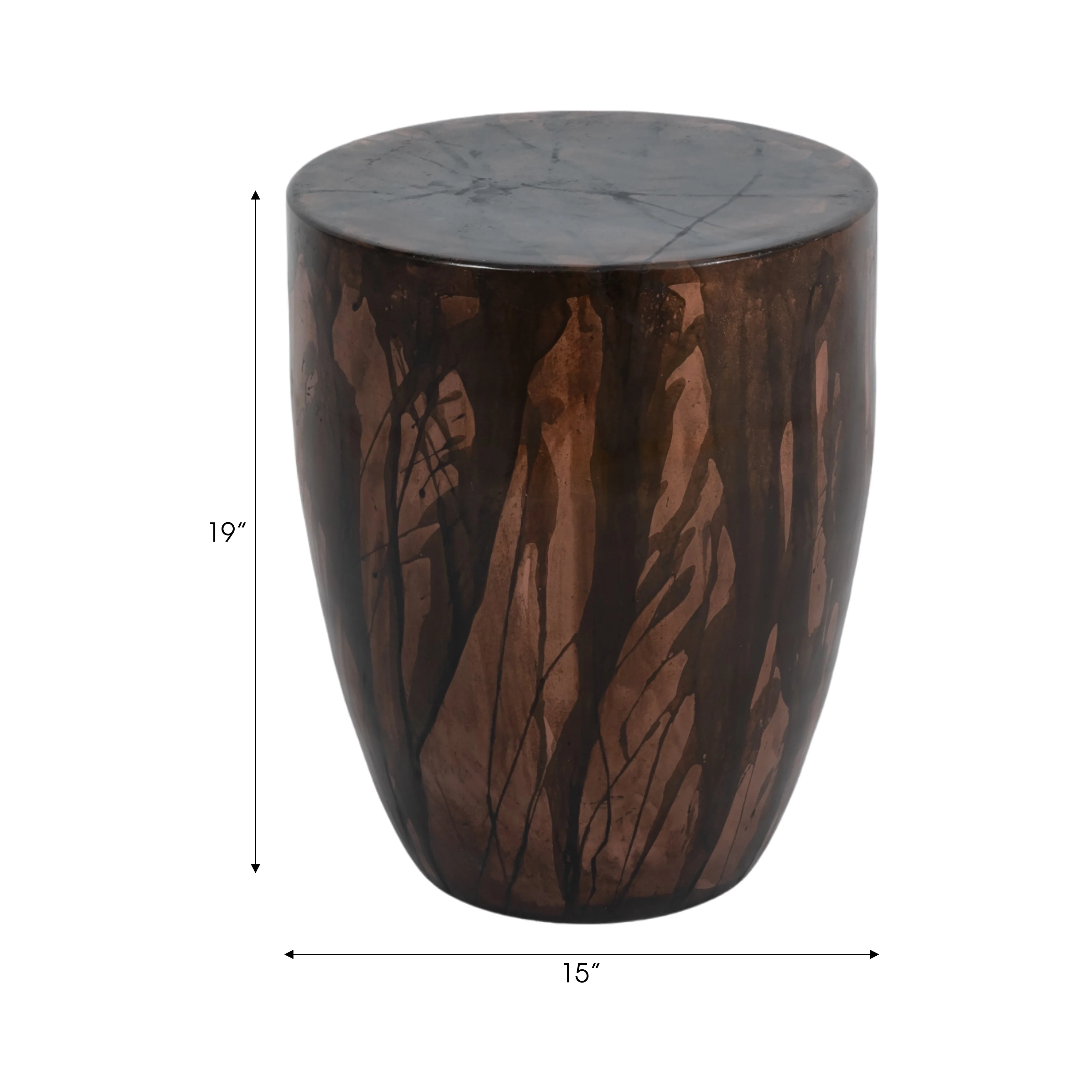 19" Lasalle Metal Accent Table, Bronze - Image 15