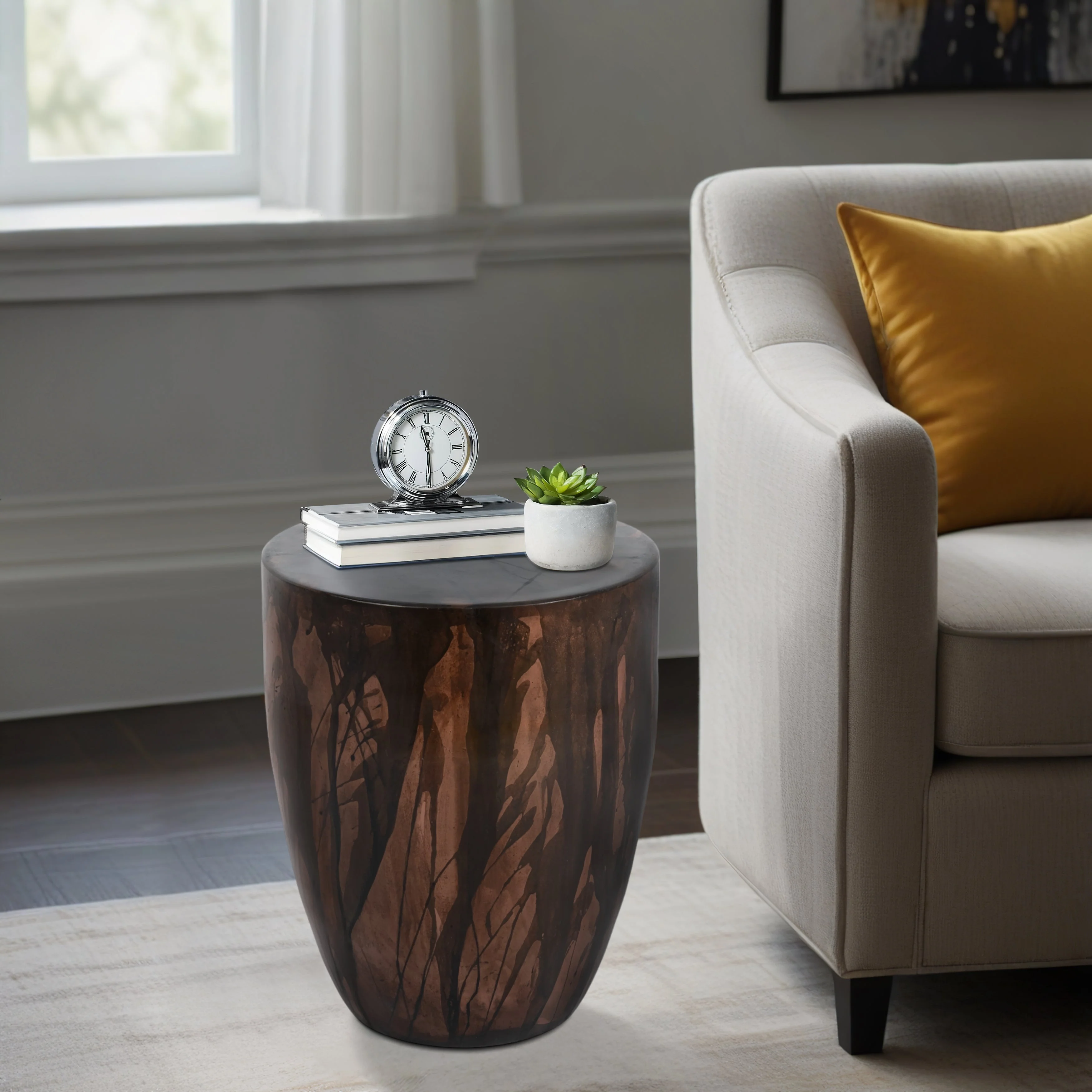 19" Lasalle Metal Accent Table, Bronze - Image 16