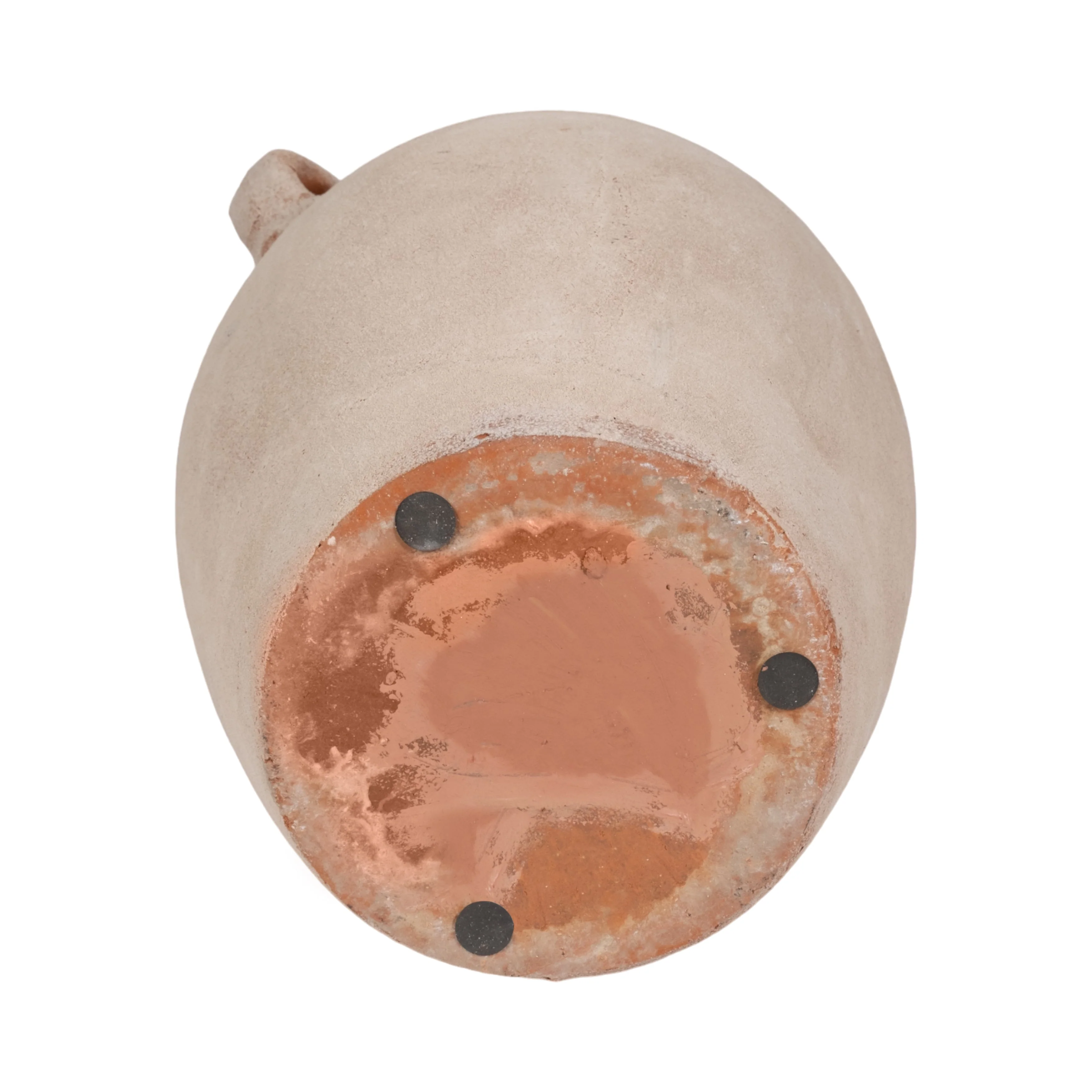 19" Weathered Terracotta Vase, White/natural - Image 7