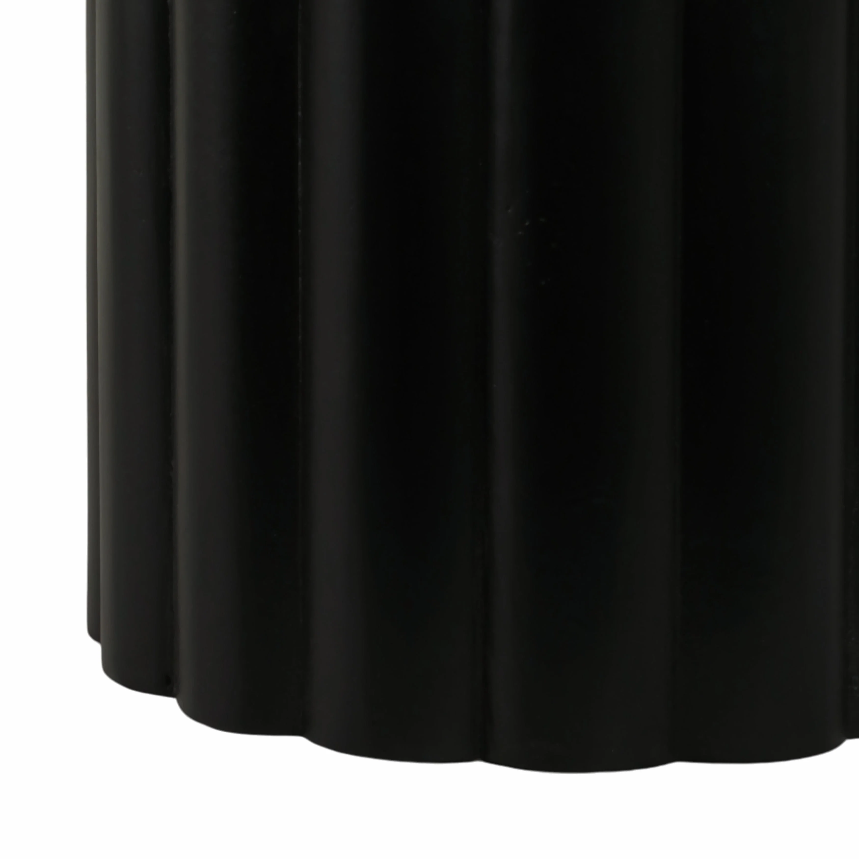 20" Large Ribbed Accent Table Marble Top, Blk/grn - Image 7