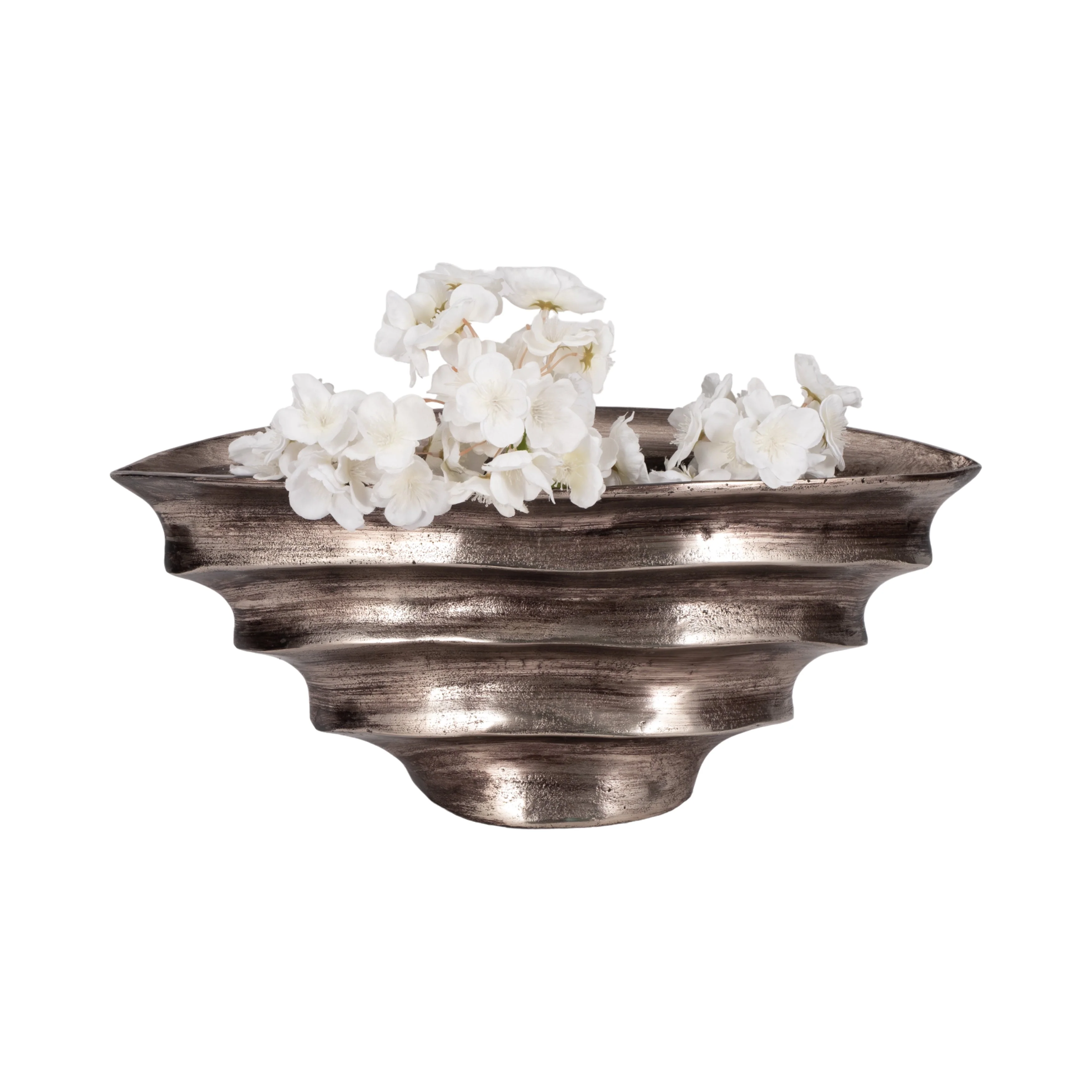20" Morine Silver Metal Bowl - Image 11