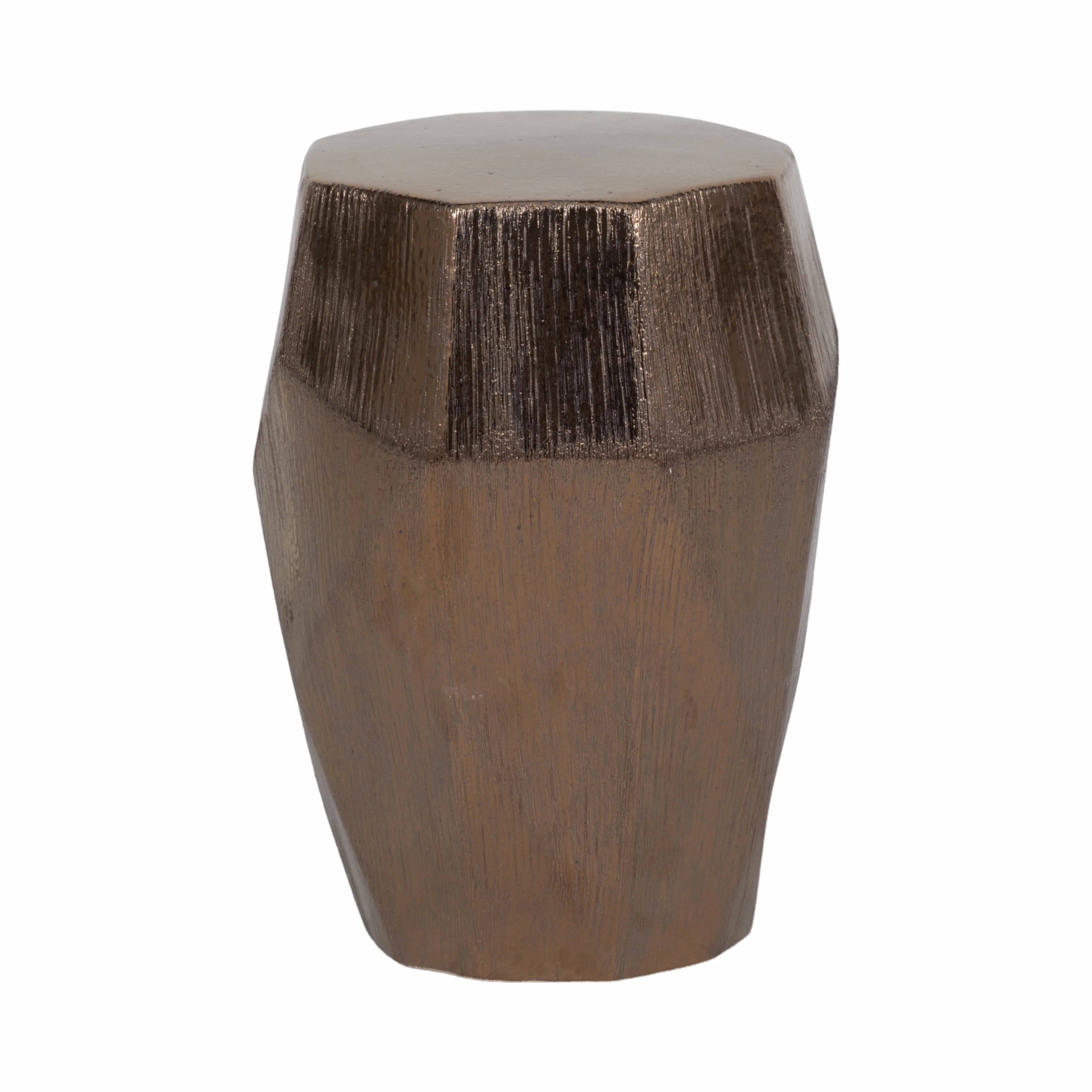 20" Tiziano Ceramic Bronze Garden Stool - Image 2