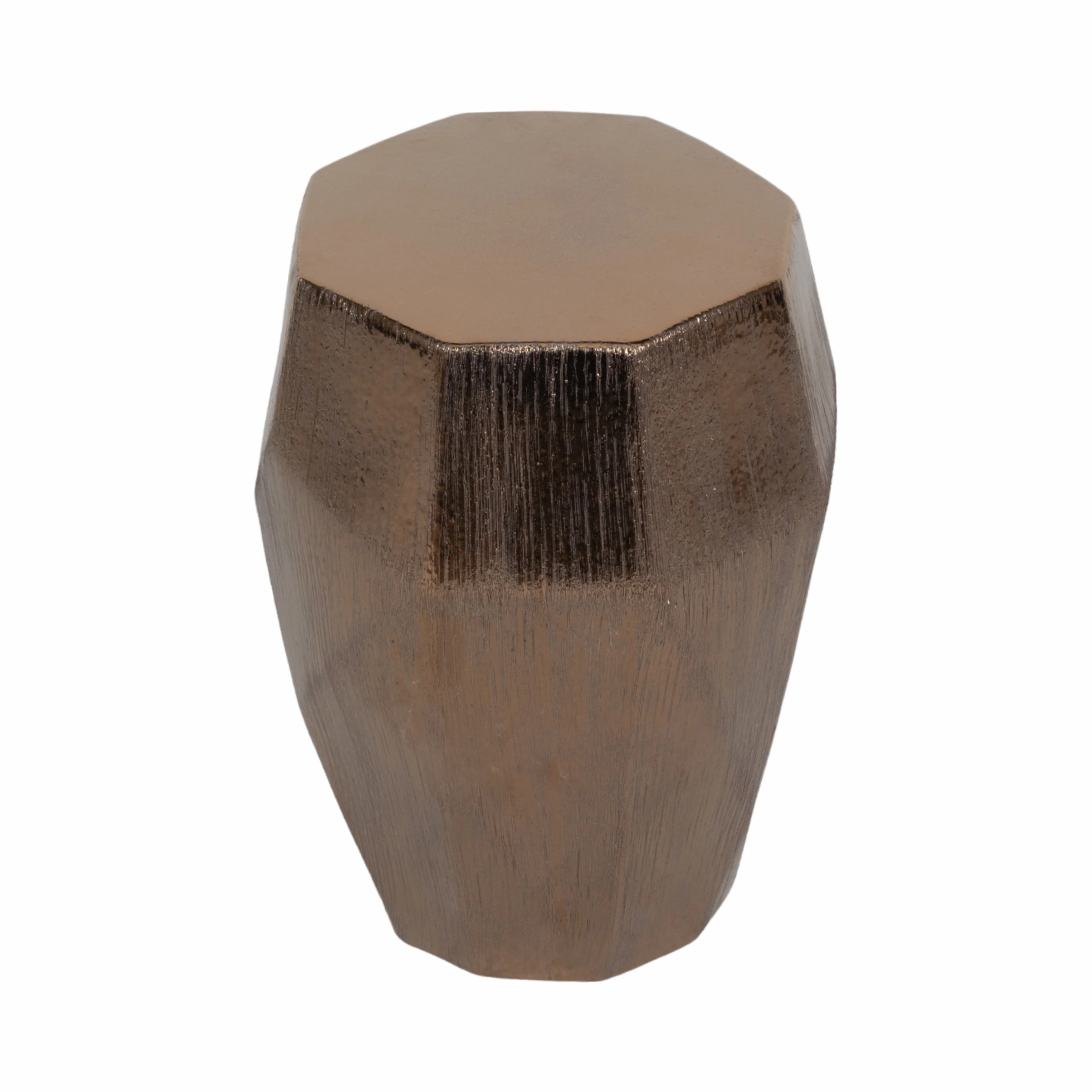 20" Tiziano Ceramic Bronze Garden Stool - Image 4