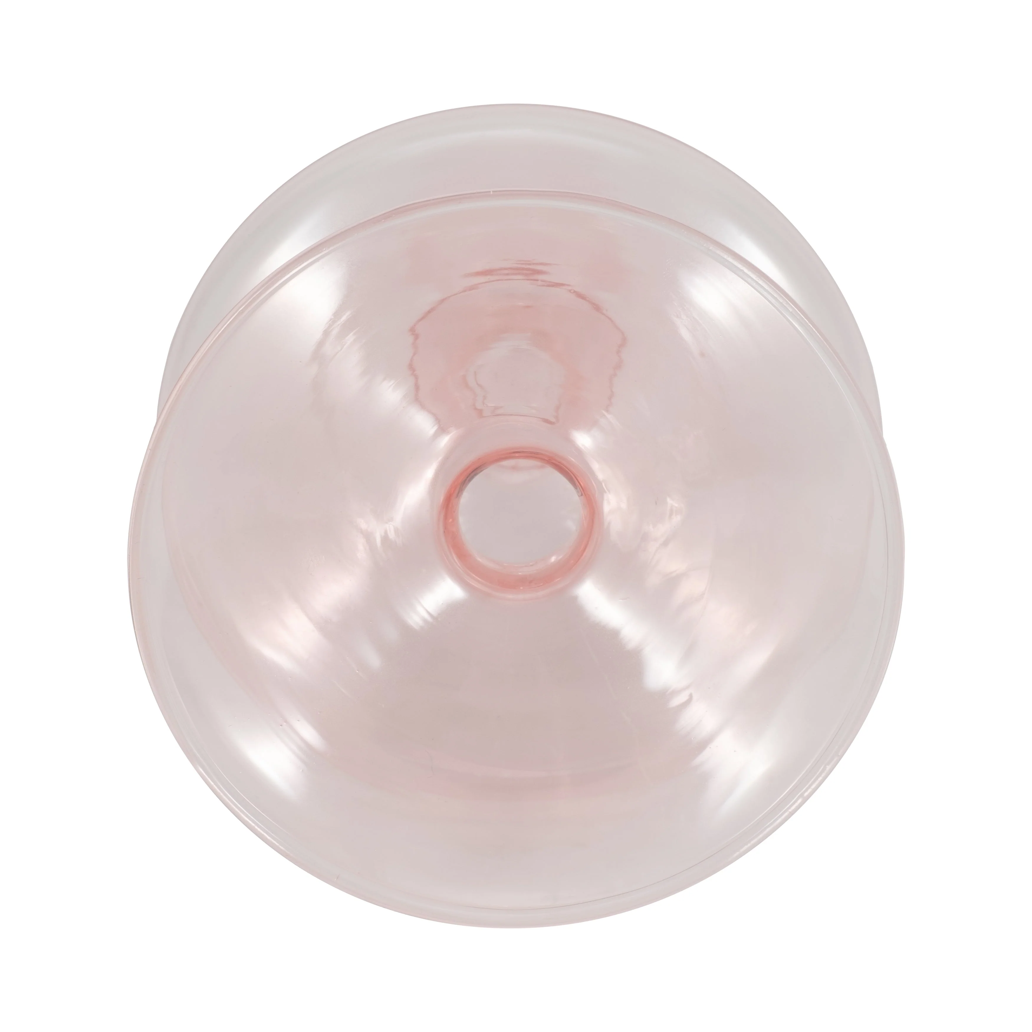 20118-10 |5" Vintage Glass Taper Candle Holder, Pink - Image 5