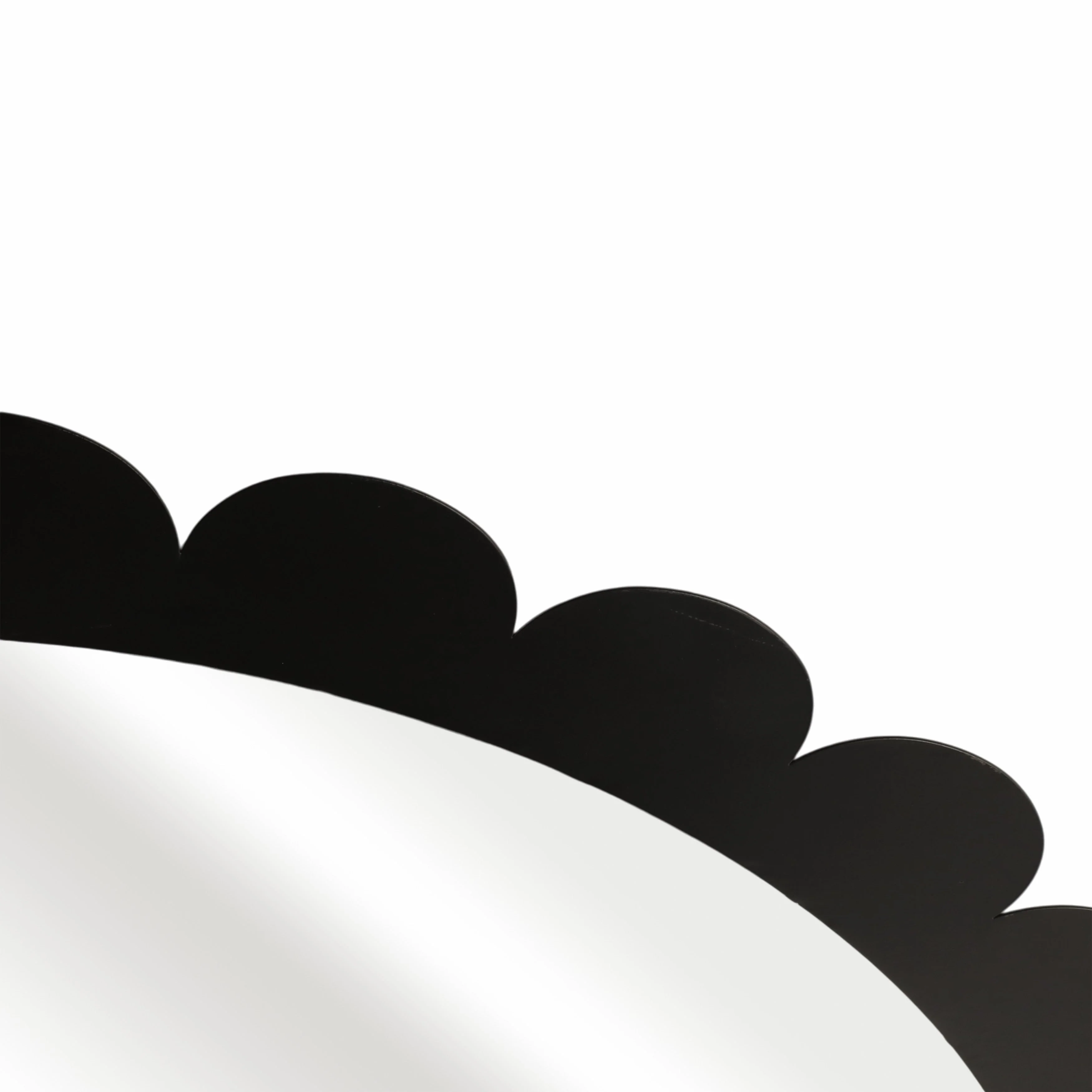 20595 |34" Scallop Border Mirror, Black - Image 8