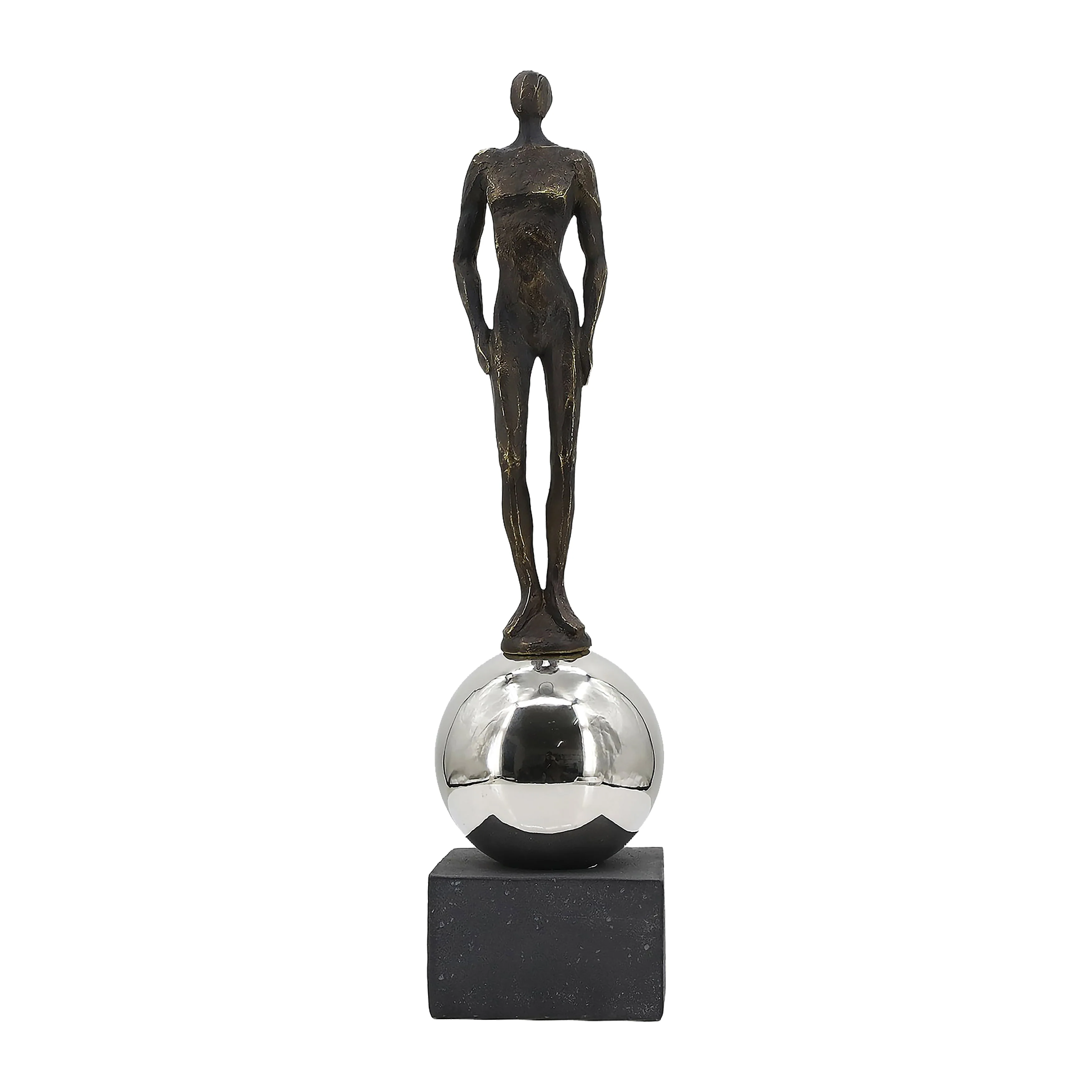22" Augusta Male Statuary With Steel Sphere - Image 10
