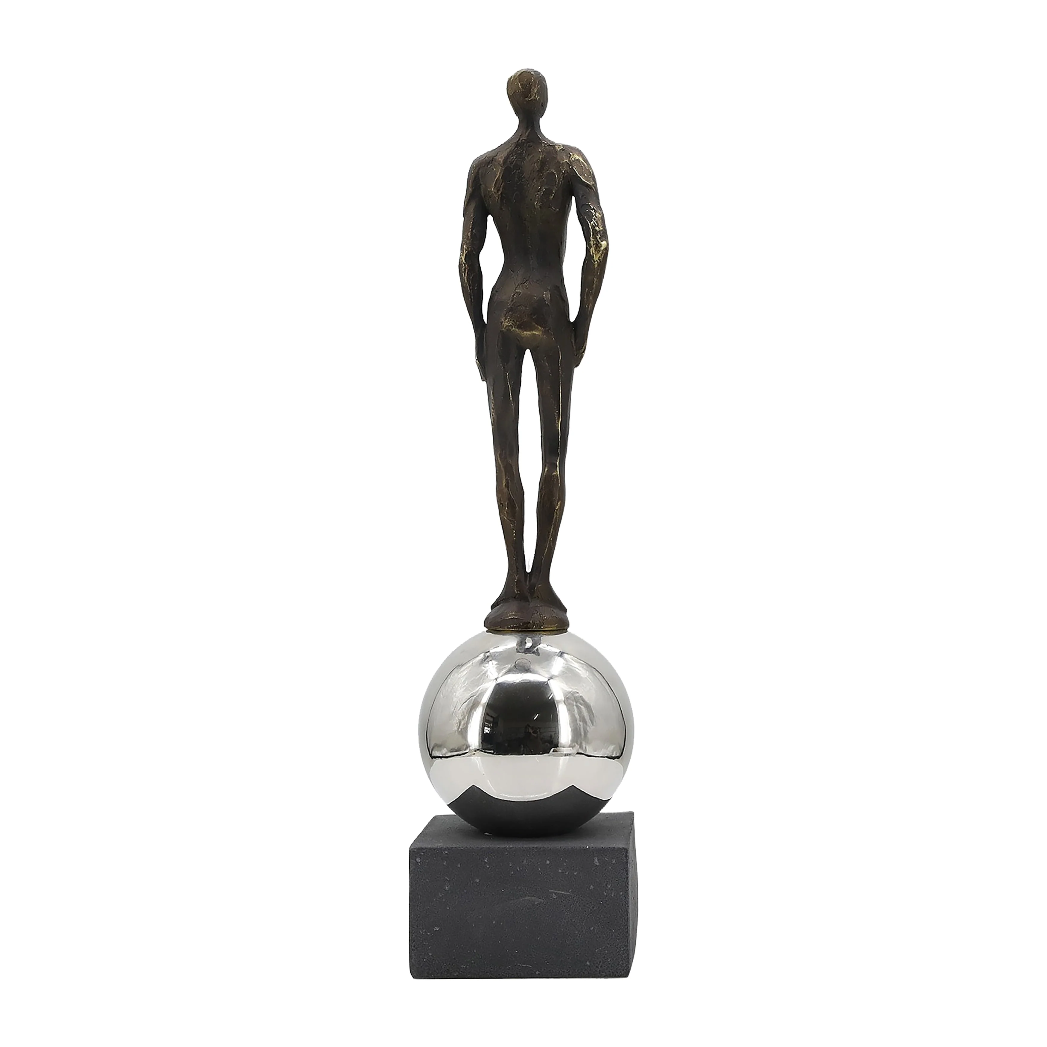 22" Augusta Male Statuary With Steel Sphere - Image 12