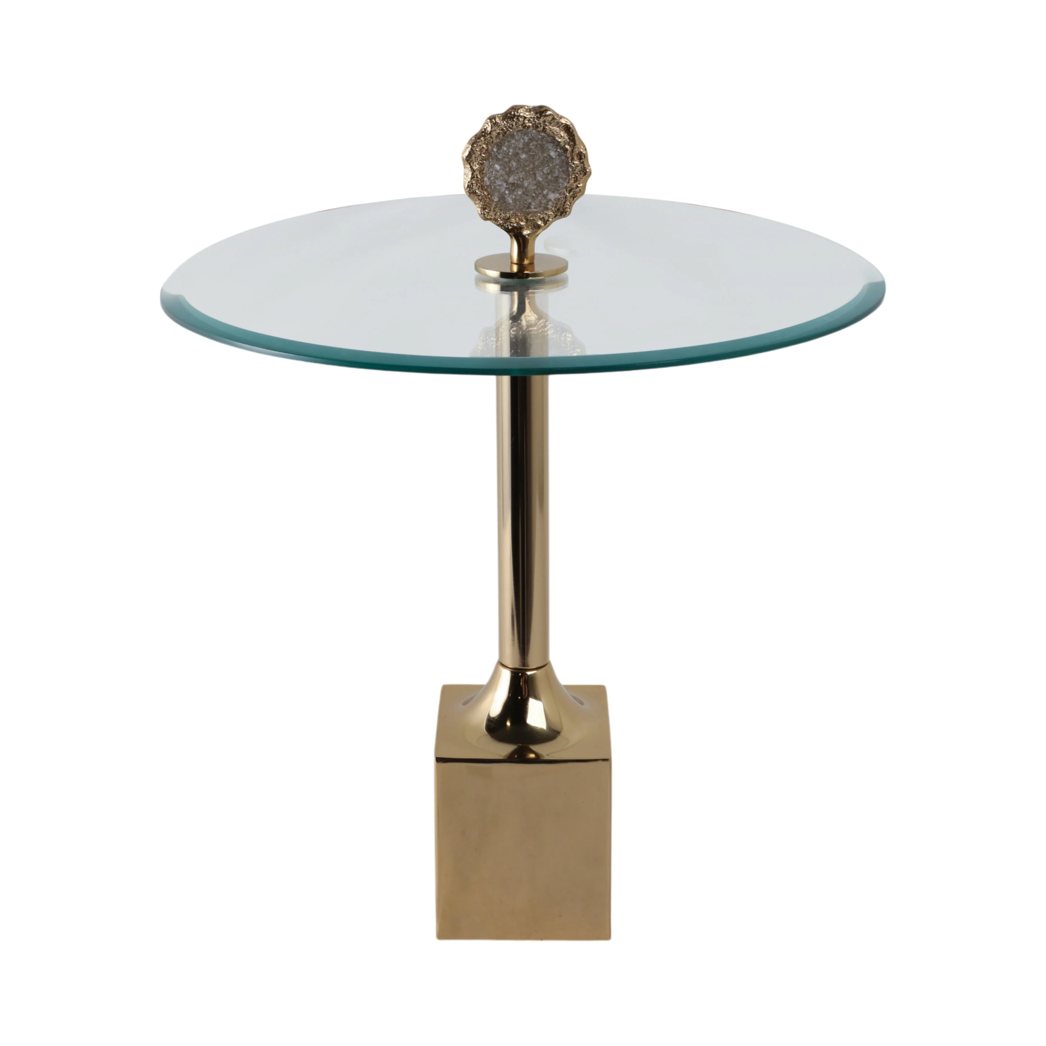 23" Frances Quartz Crystal Glass And Metal  Accent - Image 5