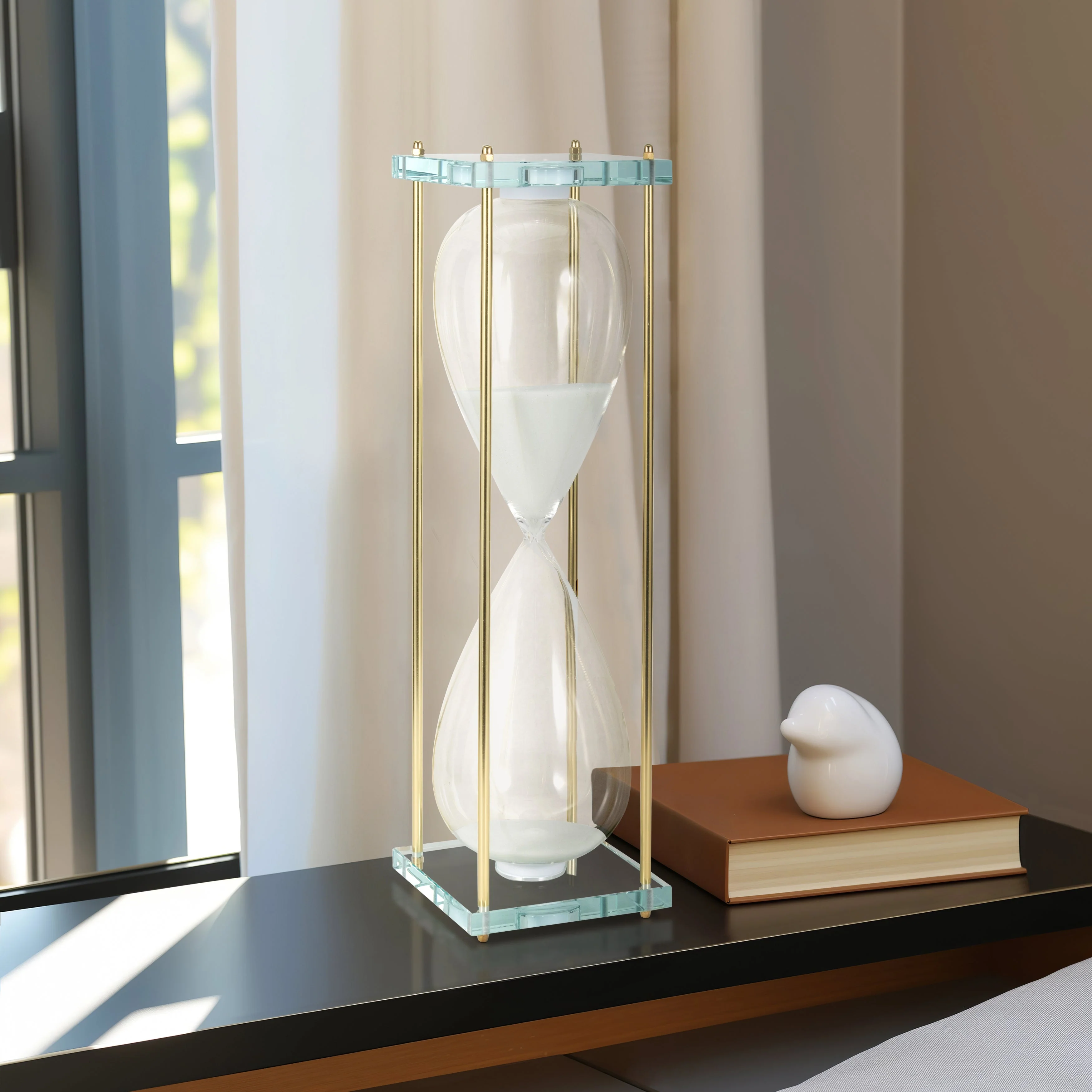 24" Reynolds Medium White & Gold Hourglass - Image 10
