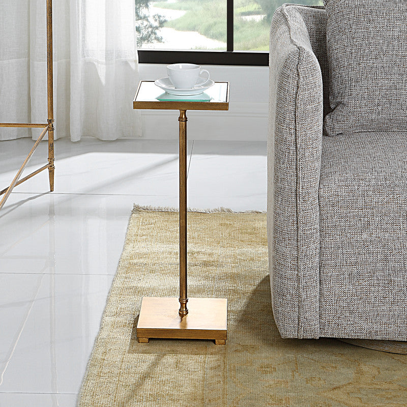 24068-SL-UTT | Henzler Square Accent Table with Mirror Top