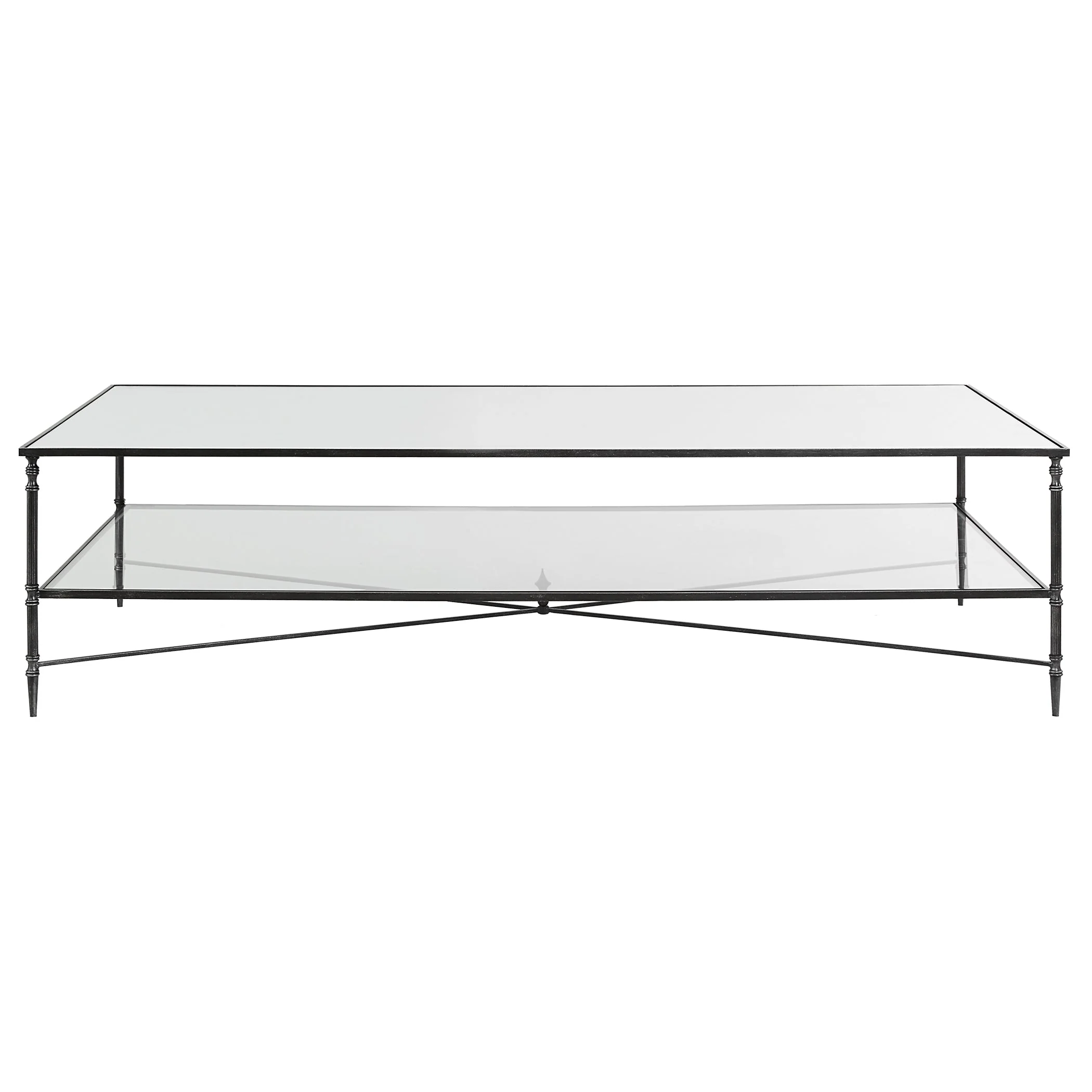 24293-N-UTT |Henzler 181 W x 48 H x 91 D Rectangle Coffee Table with Mirror Top - Image 2