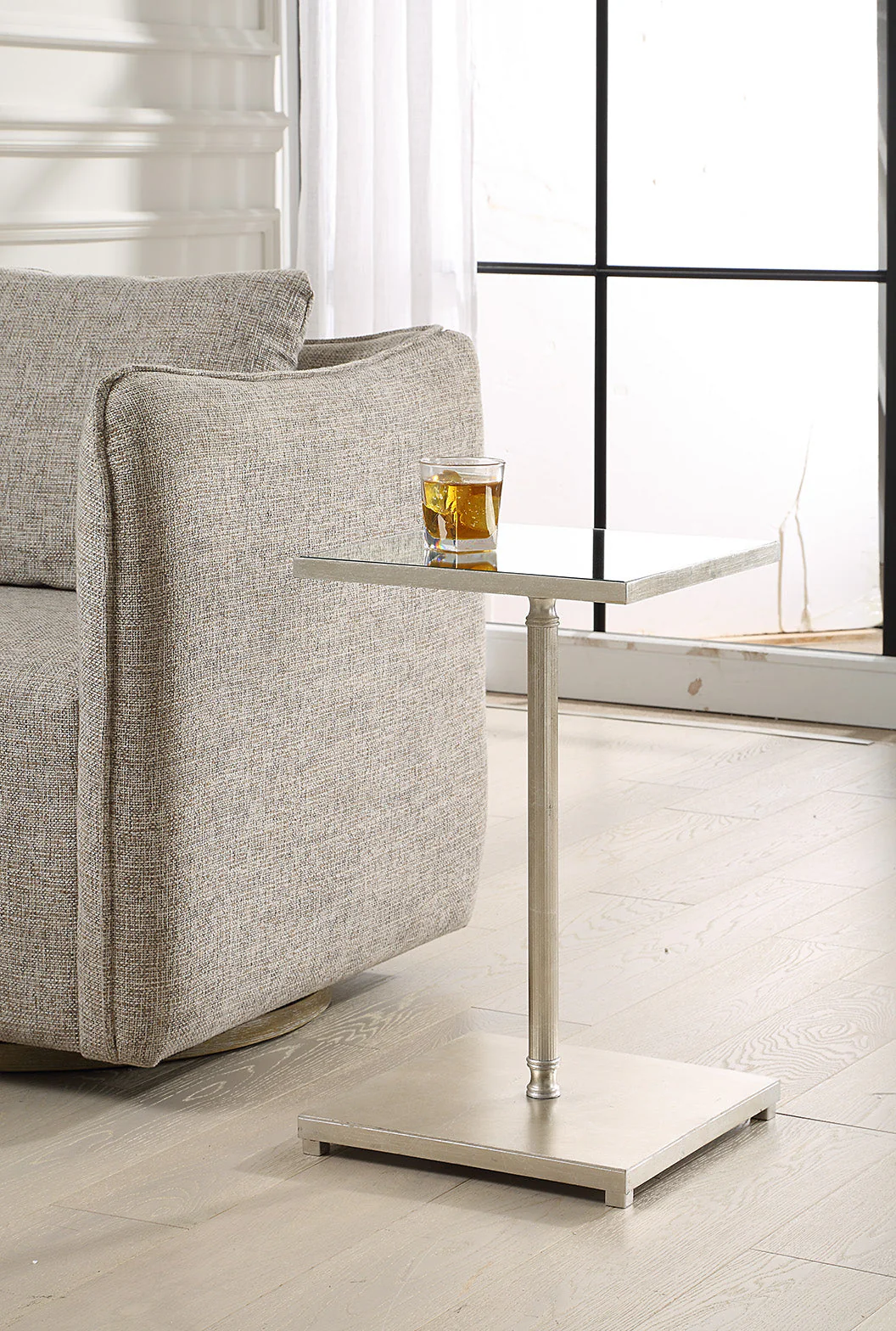 24296-SL-UTT | Henzler Square Accent Table with Mirror Top
